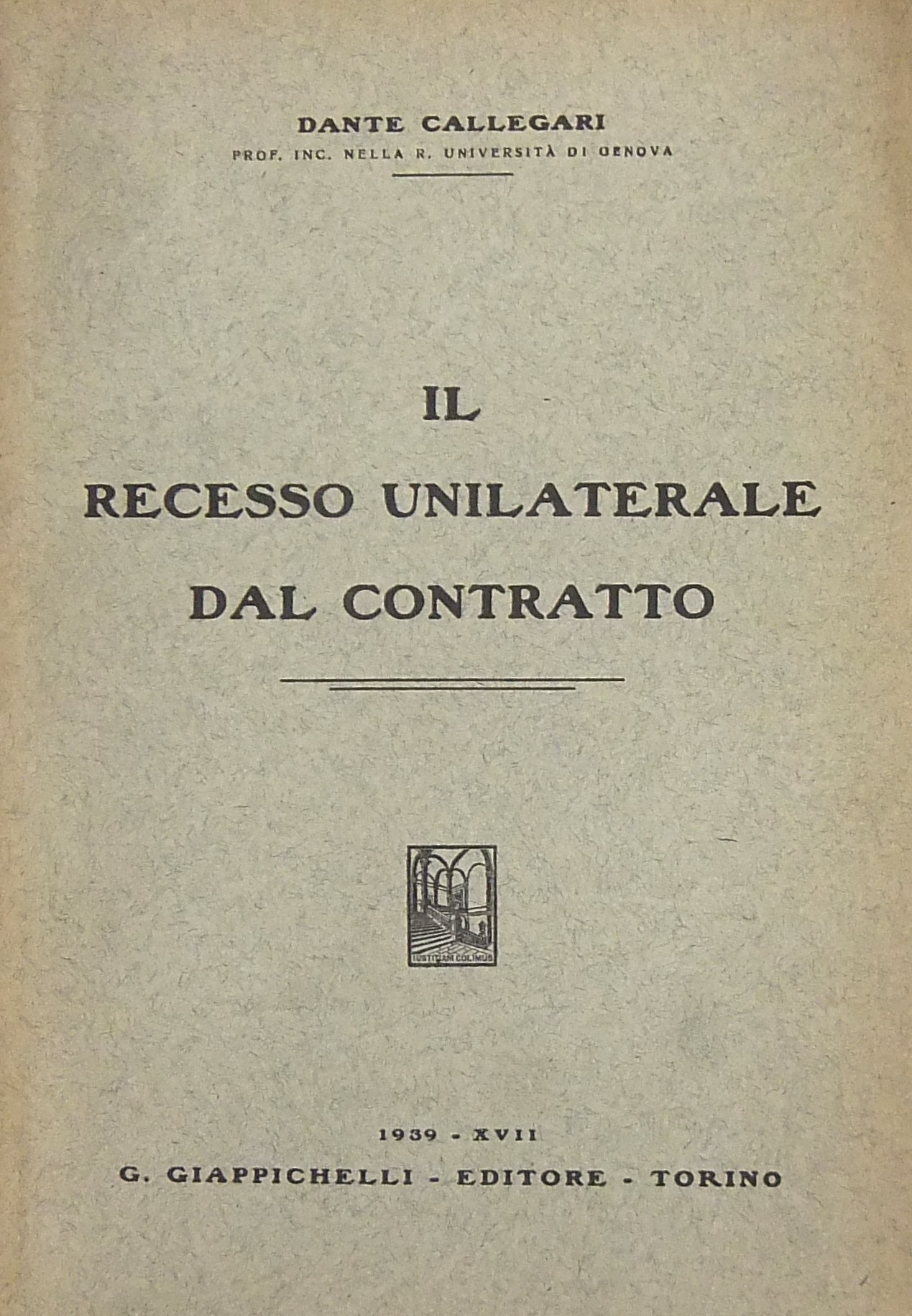 Il recesso unilaterale dal contratto