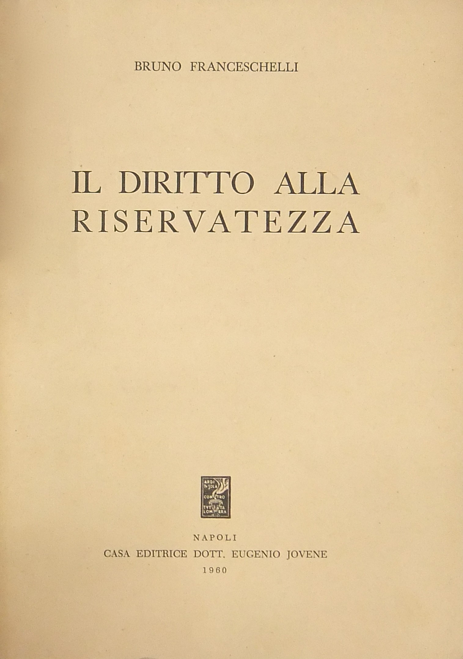 Il diritto alla riservatezza