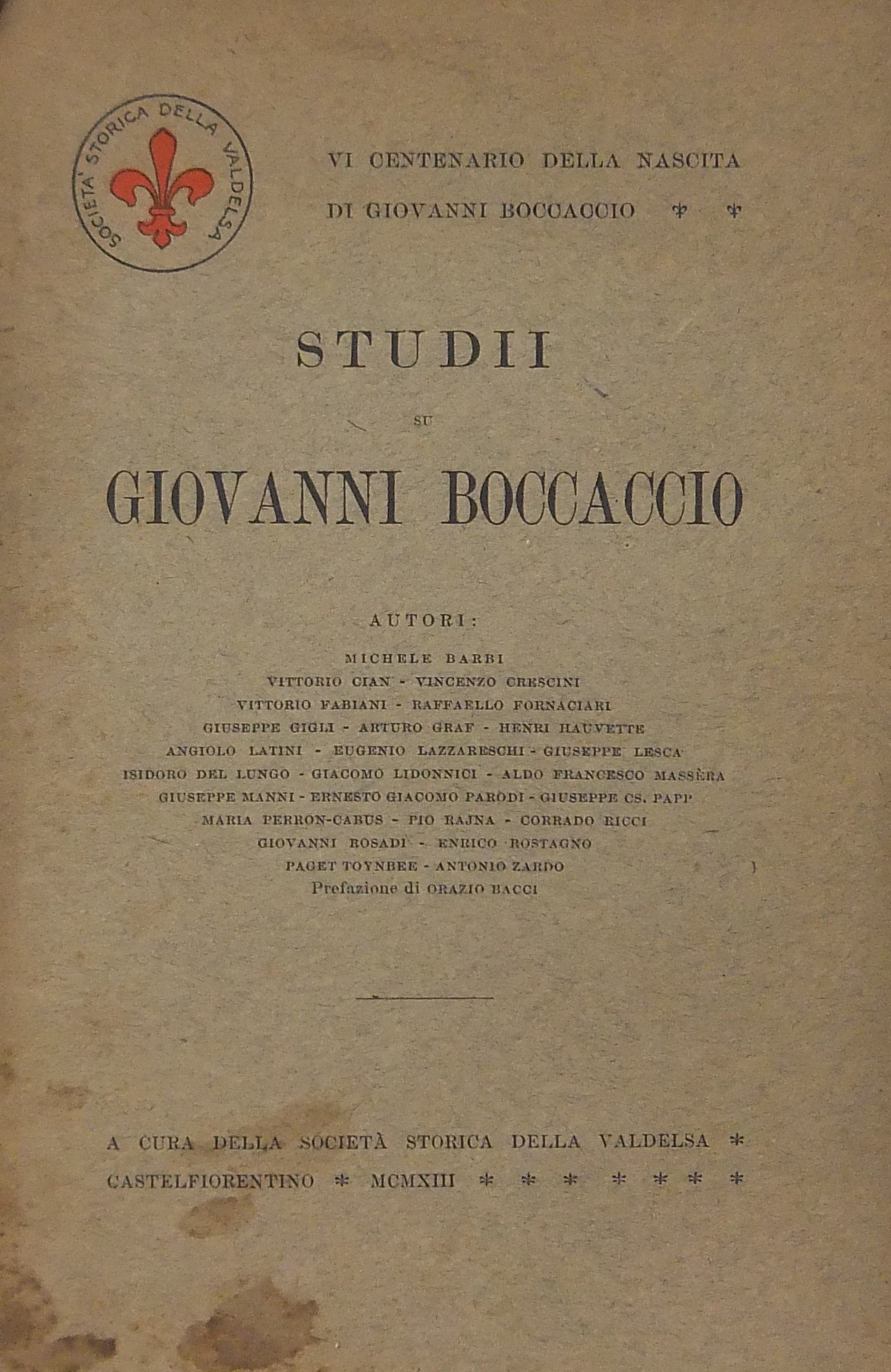 Studii su Giovanni Boccaccio