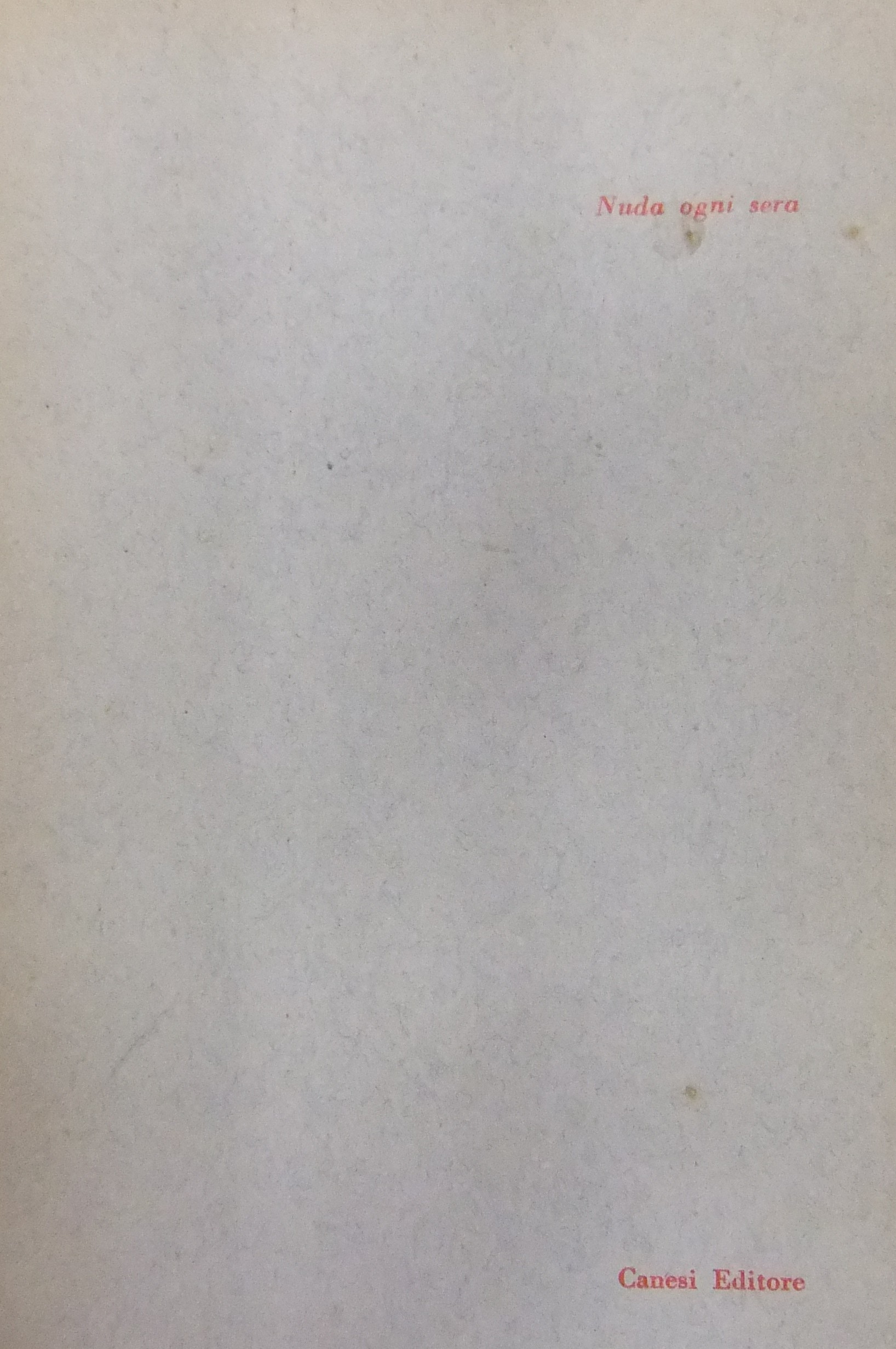 Nuda ogni sera