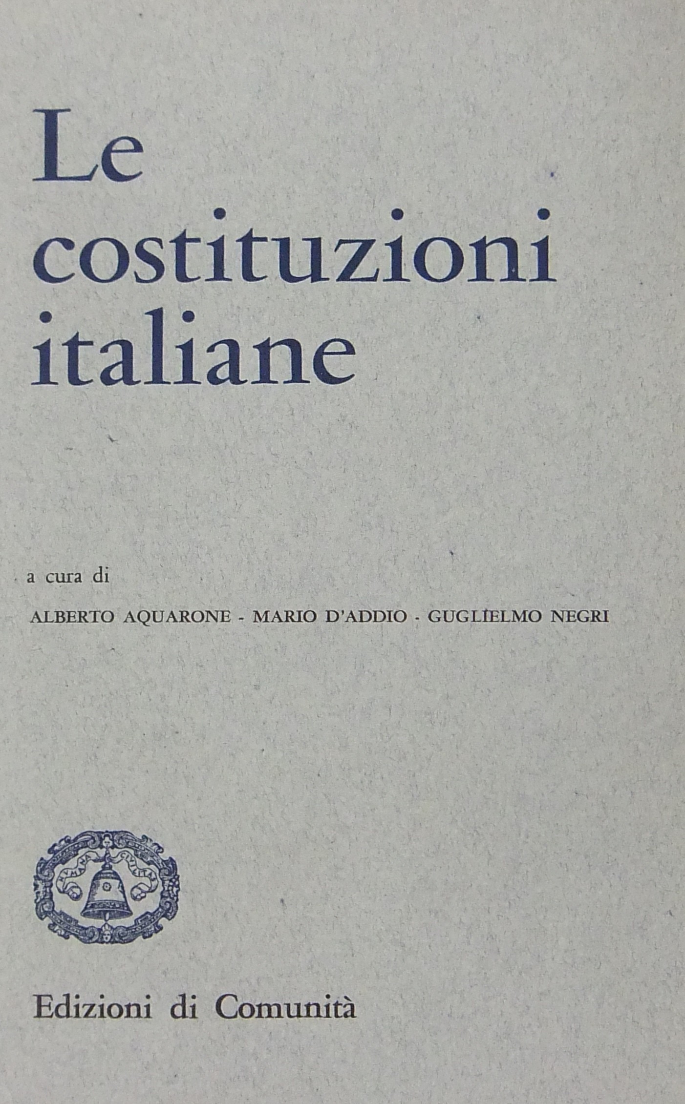 Le Costituzioni italiane