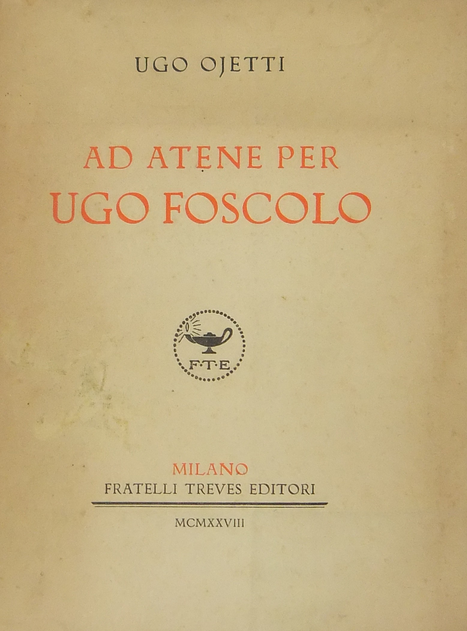 Ad Atene per Ugo Foscolo