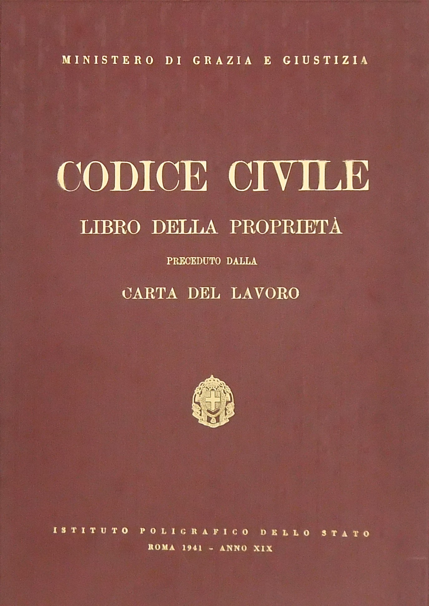 Codice Civile. Libro della proprietà preceduto dal