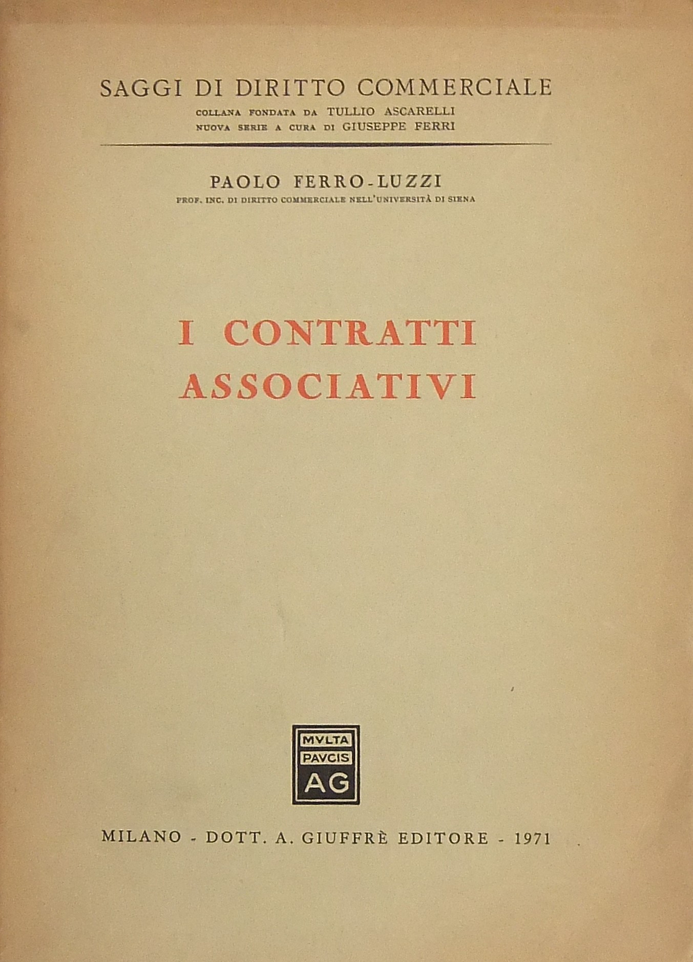 I contratti associativi