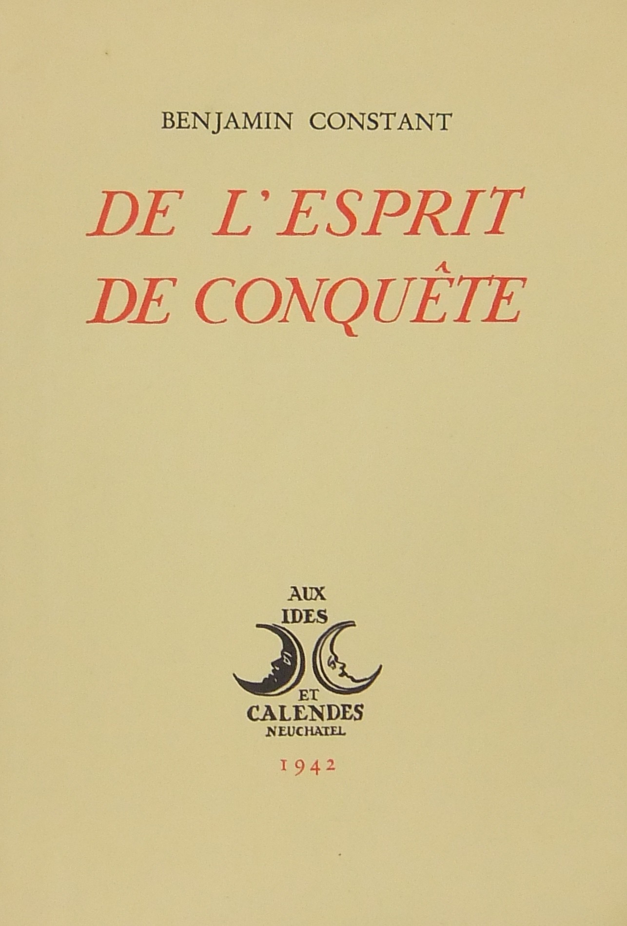De l'esprit de conquete