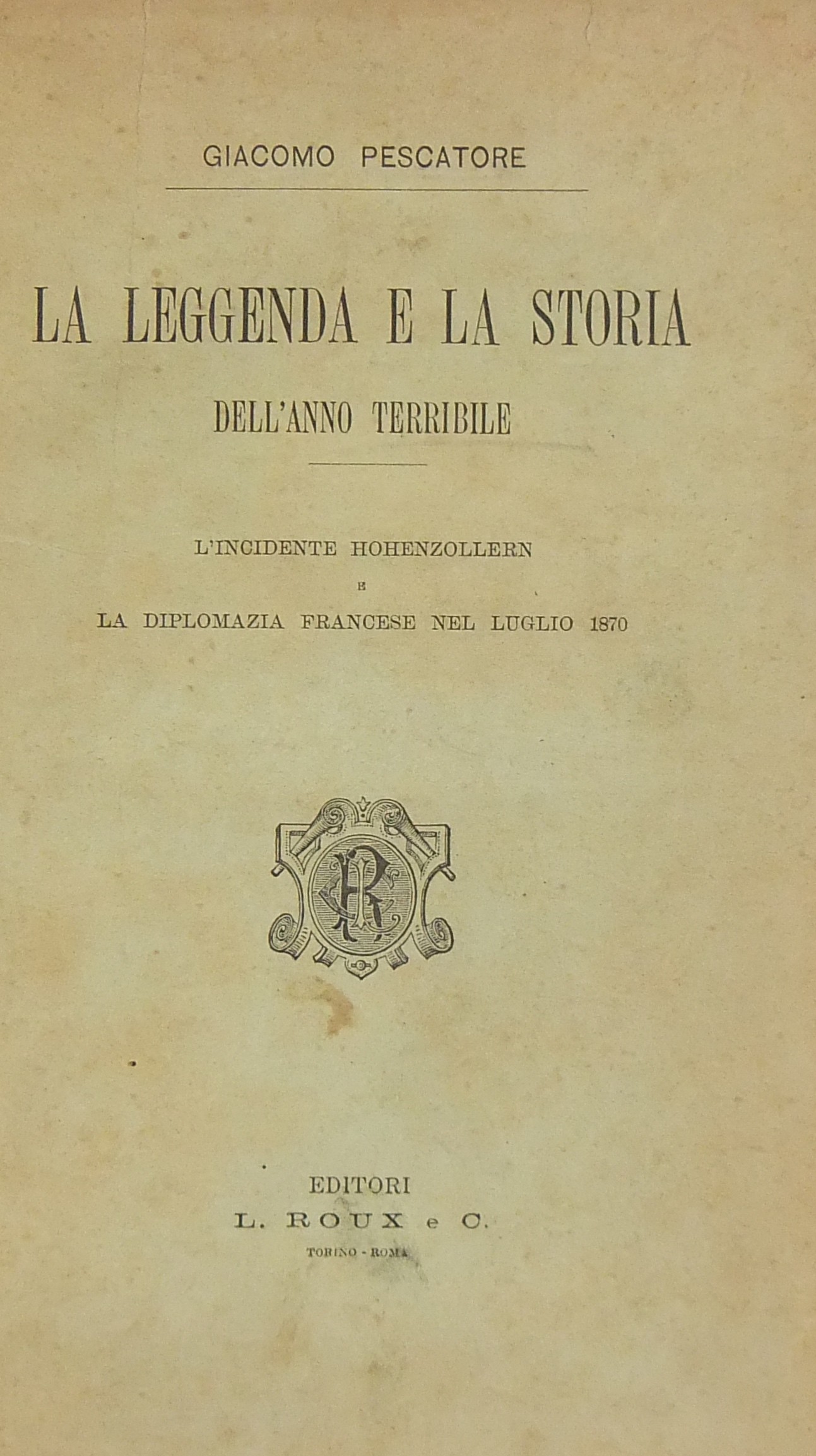 La leggenda e la storia dell'anno terribile. L'inc