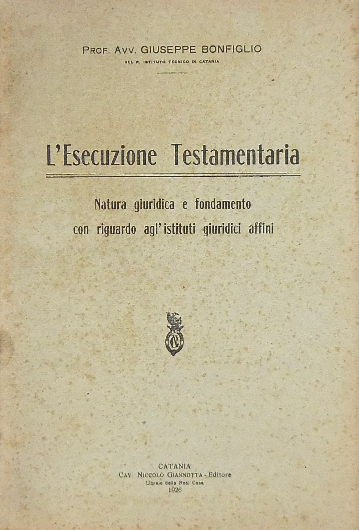 L'esecuzione testamentaria.