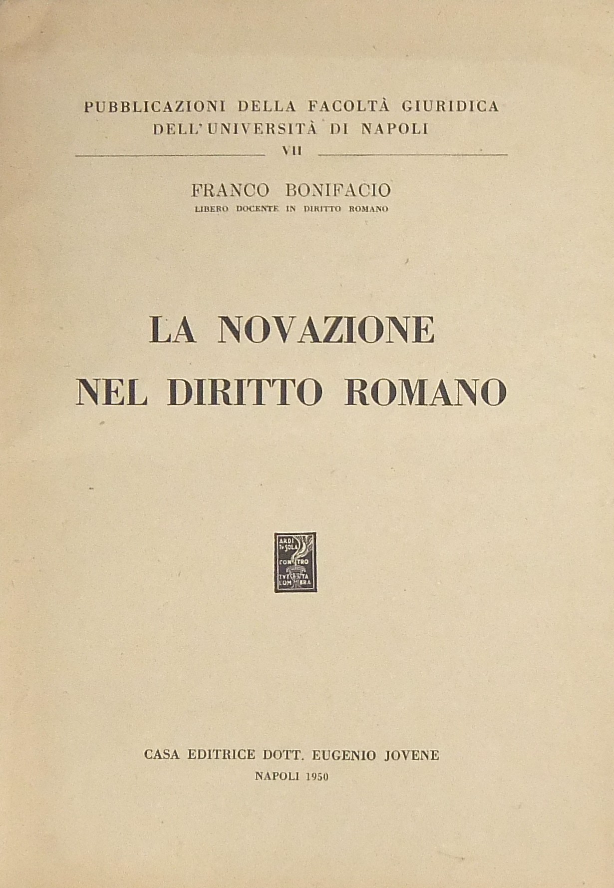 La novazione nel diritto romano