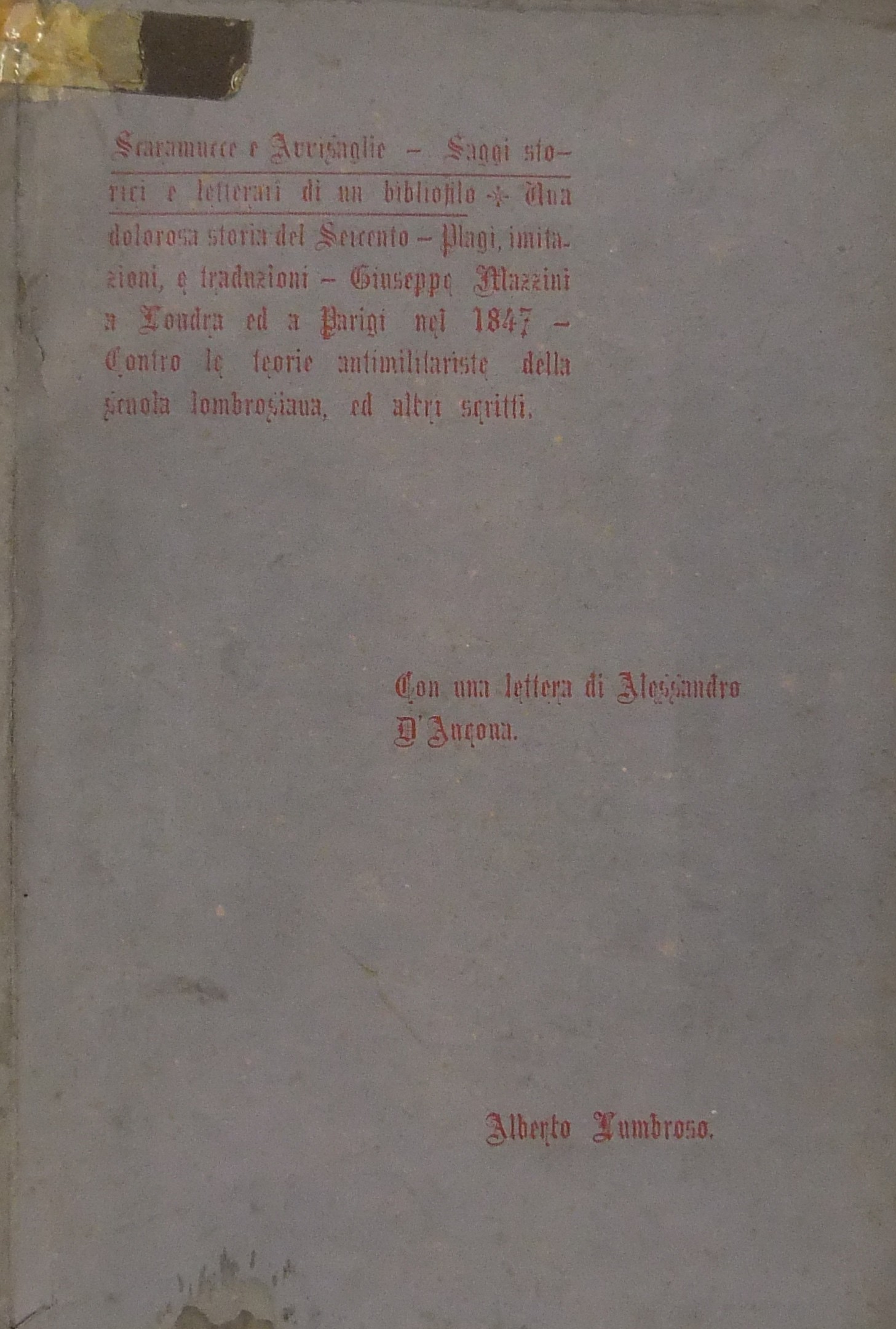 Scaramucce e avvisaglie. Saggi storici e letterari