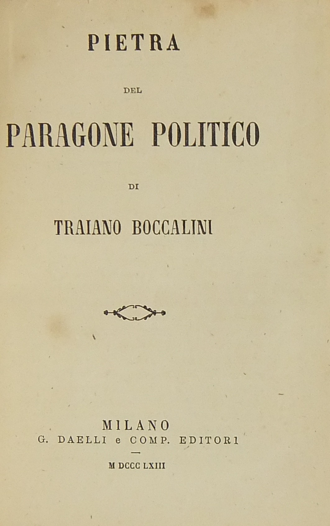 Pietra del paragone politico
