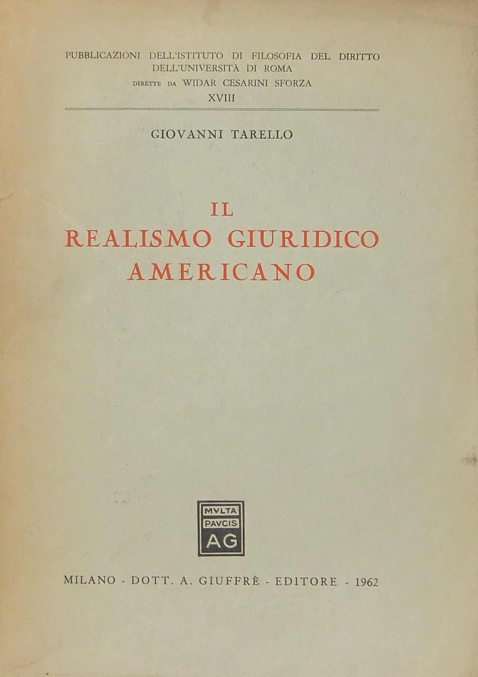 Il realismo giuridico americano