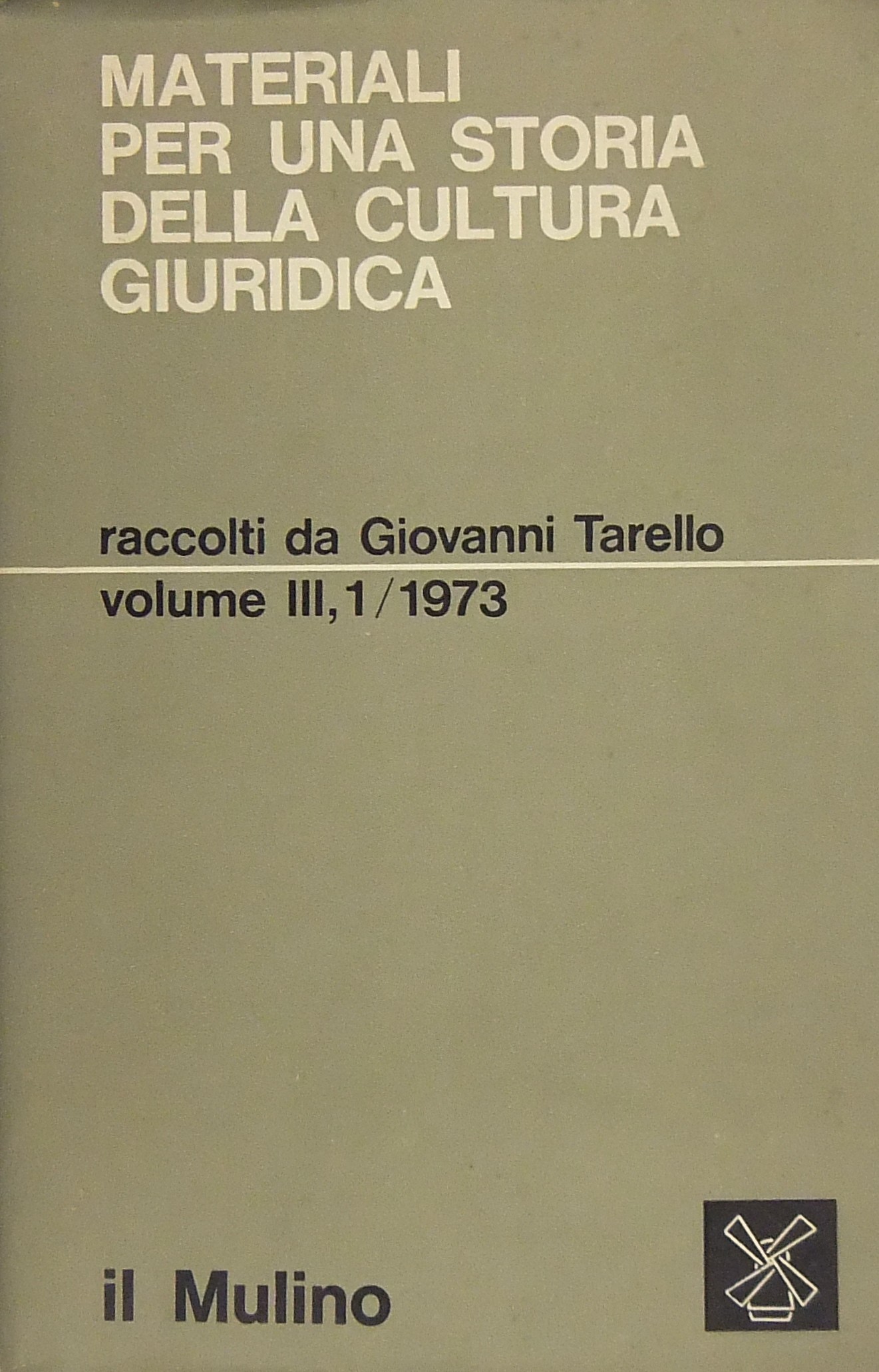 Materiali per una storia della cultura giuridica r