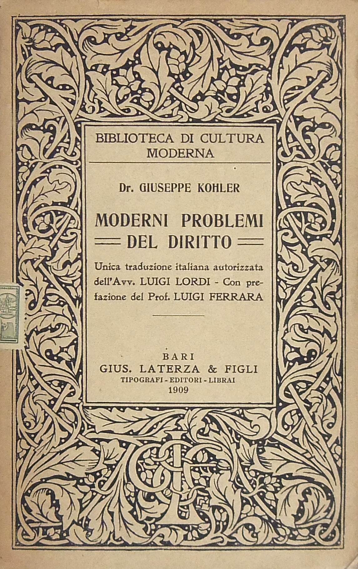 Moderni problemi del diritto.