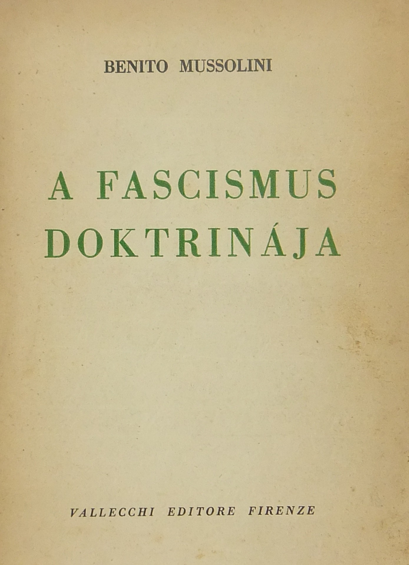 A fascismus doktrinaja