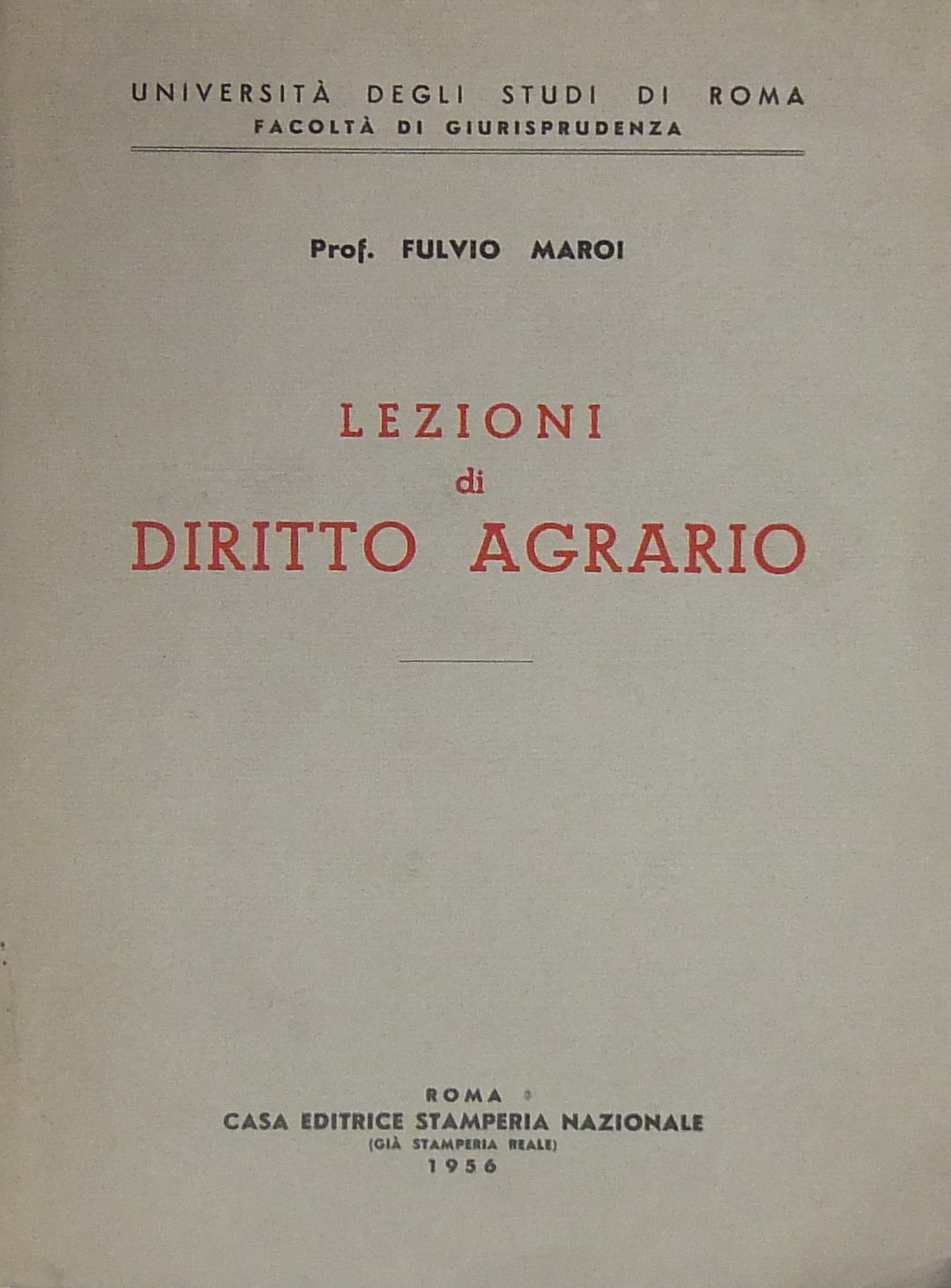 Lezioni di diritto agrario