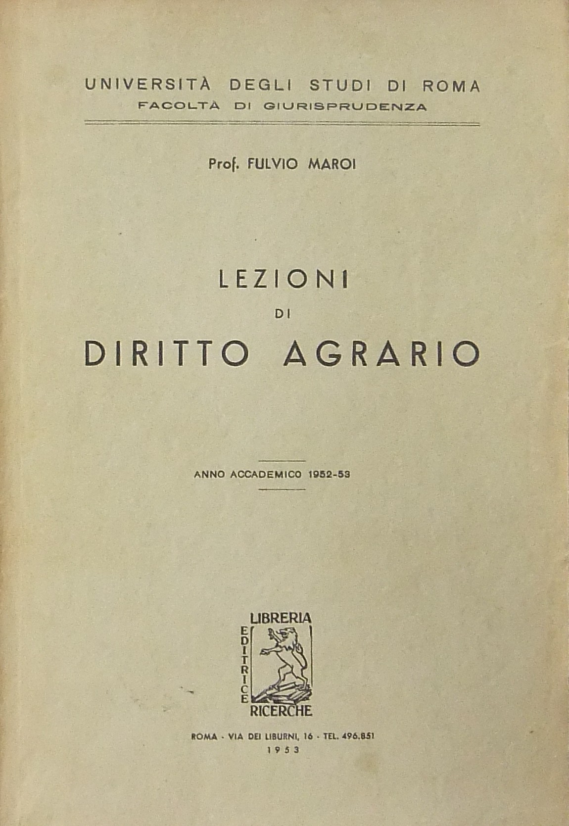 Lezioni di diritto agrario