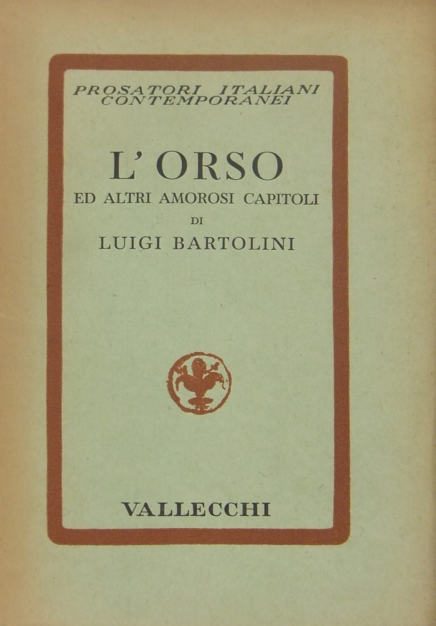 L'orso ed altri amorosi capitoli