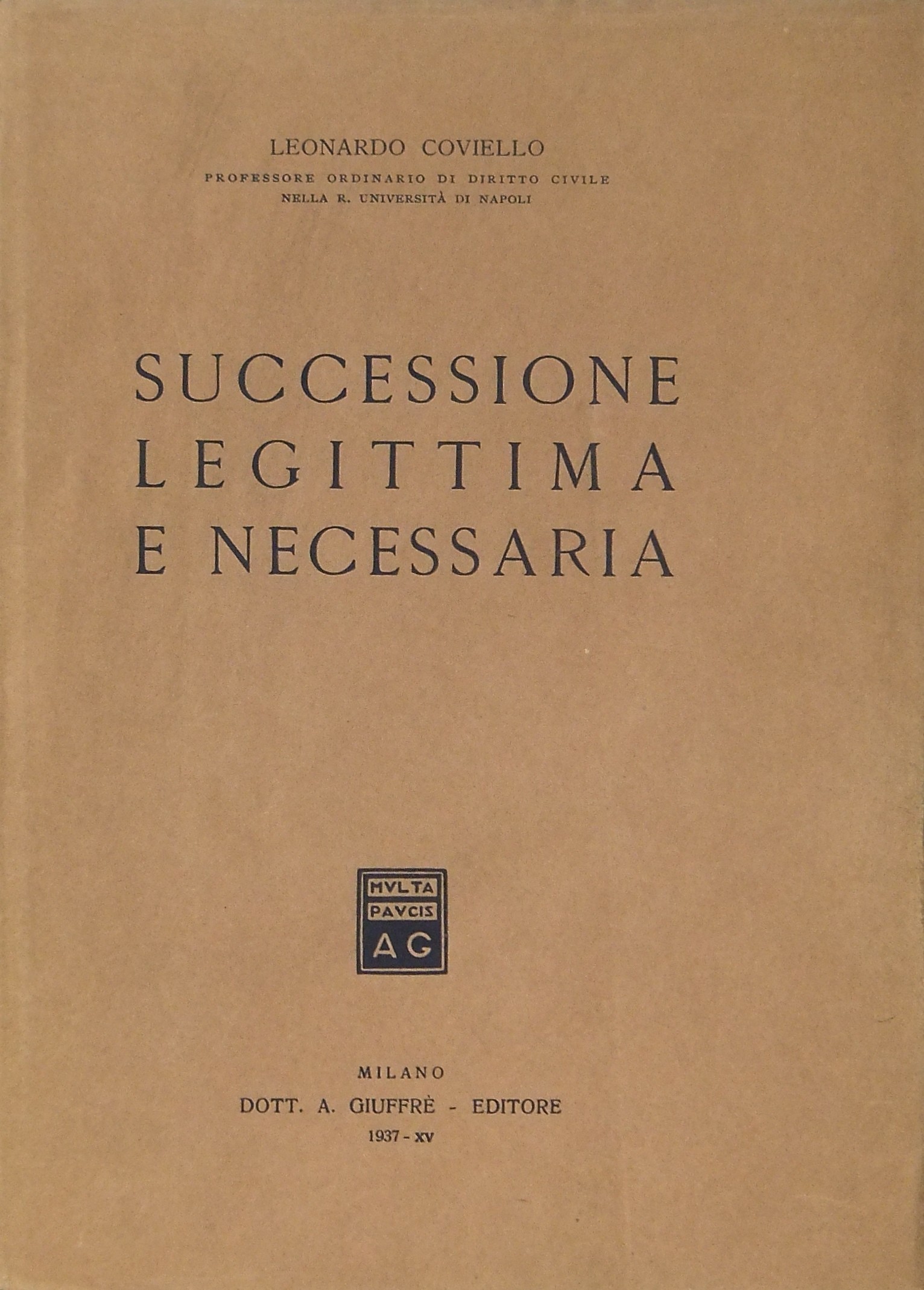 Successione legittima e necessaria