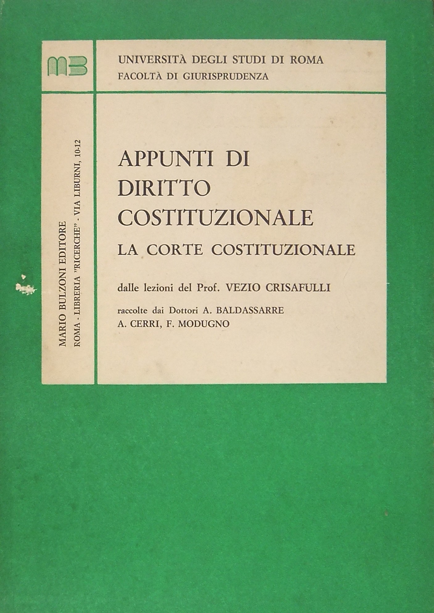 Appunti di diritto costituzionale. La Corte Costit