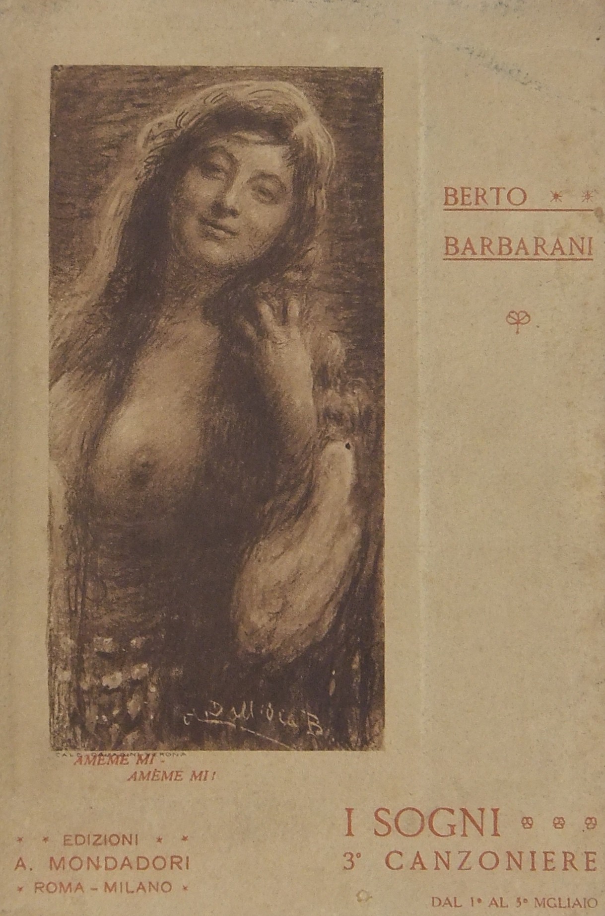 I sogni. Terzo canzoniere. Copertina di Angelo Dal