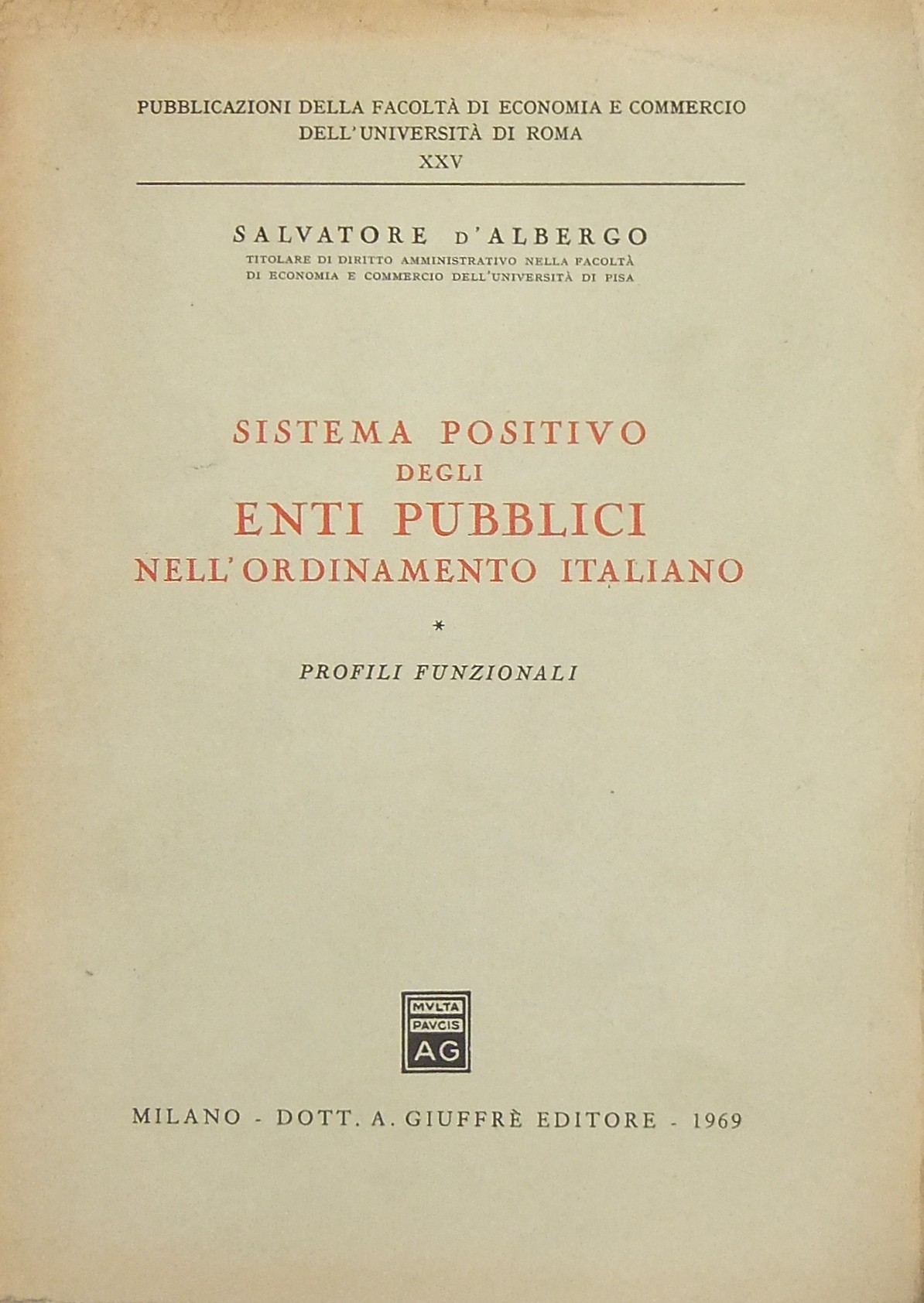 Sistema positivo degli enti pubblici nell'ordiname