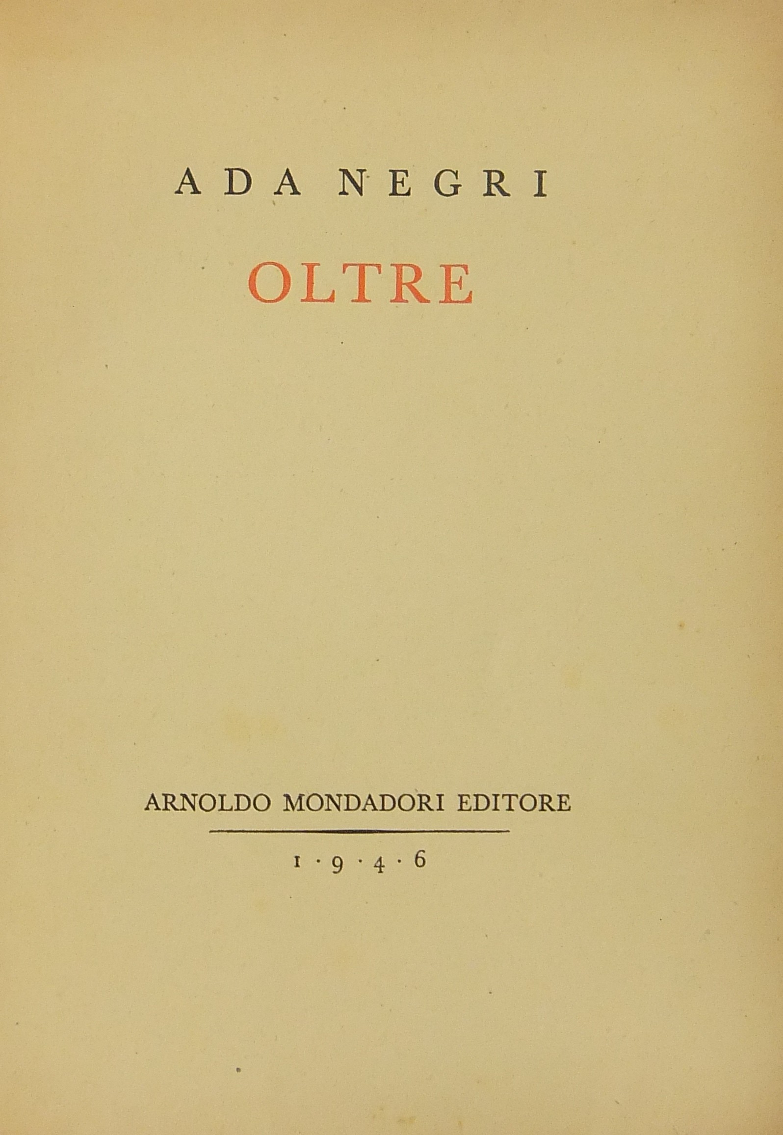 Oltre. Prose e novelle