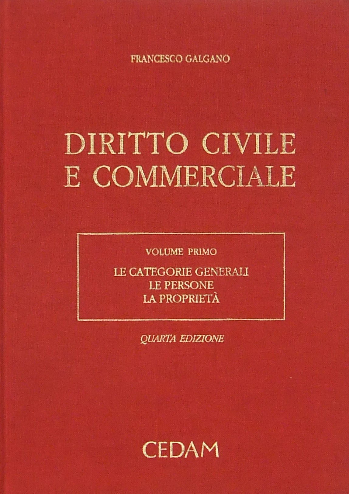 Diritto civile e commerciale. Vol. I - Le categori