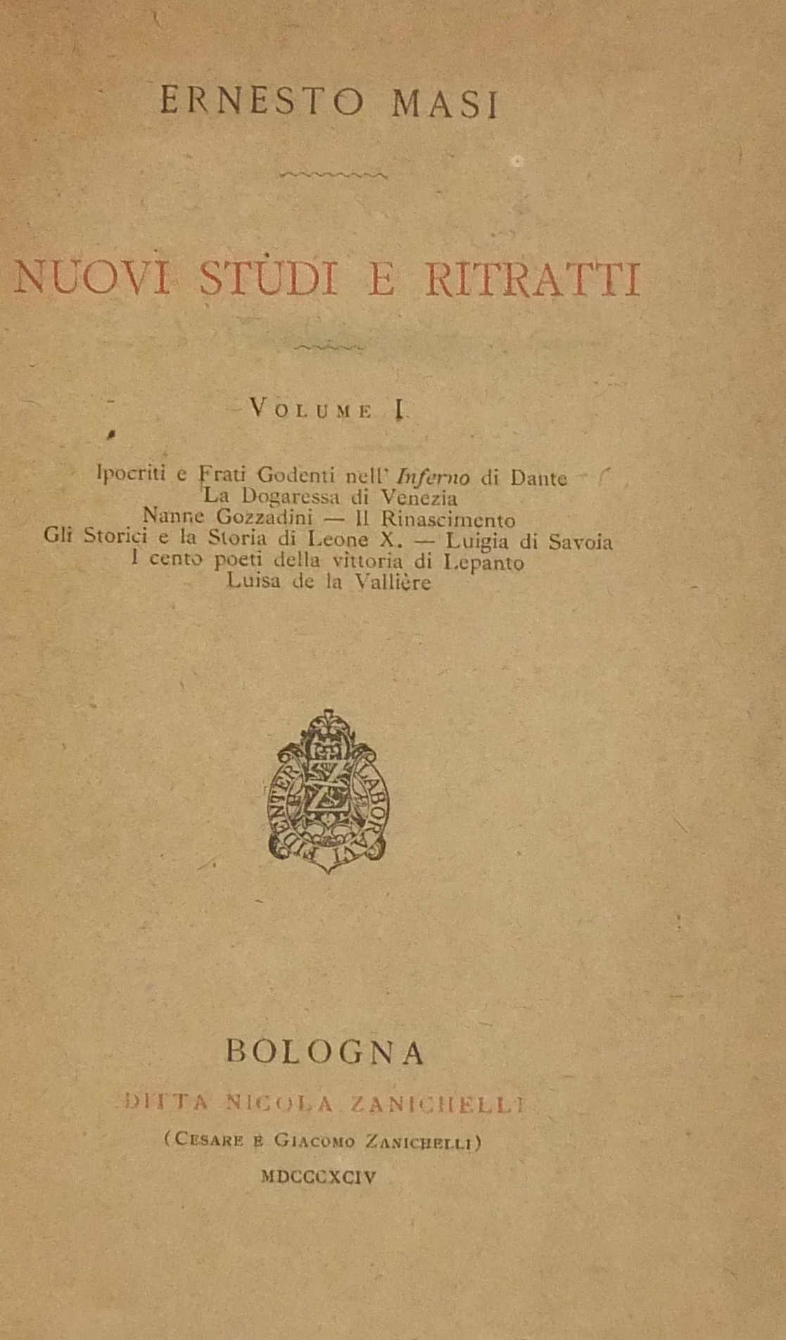 Nuovi studi e ritratti