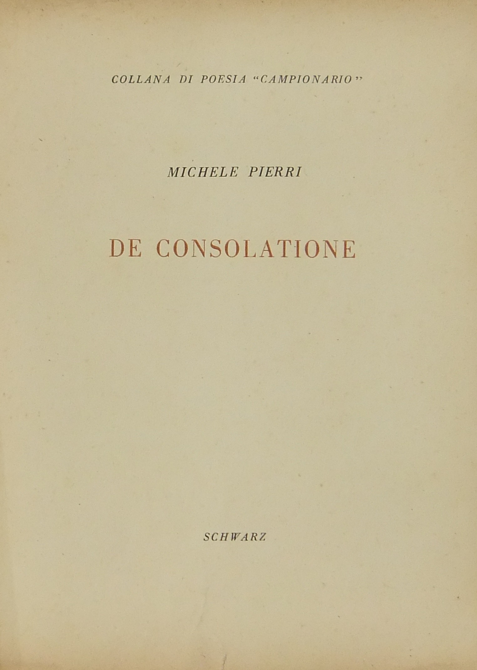 De Consolatione (1946-1952)