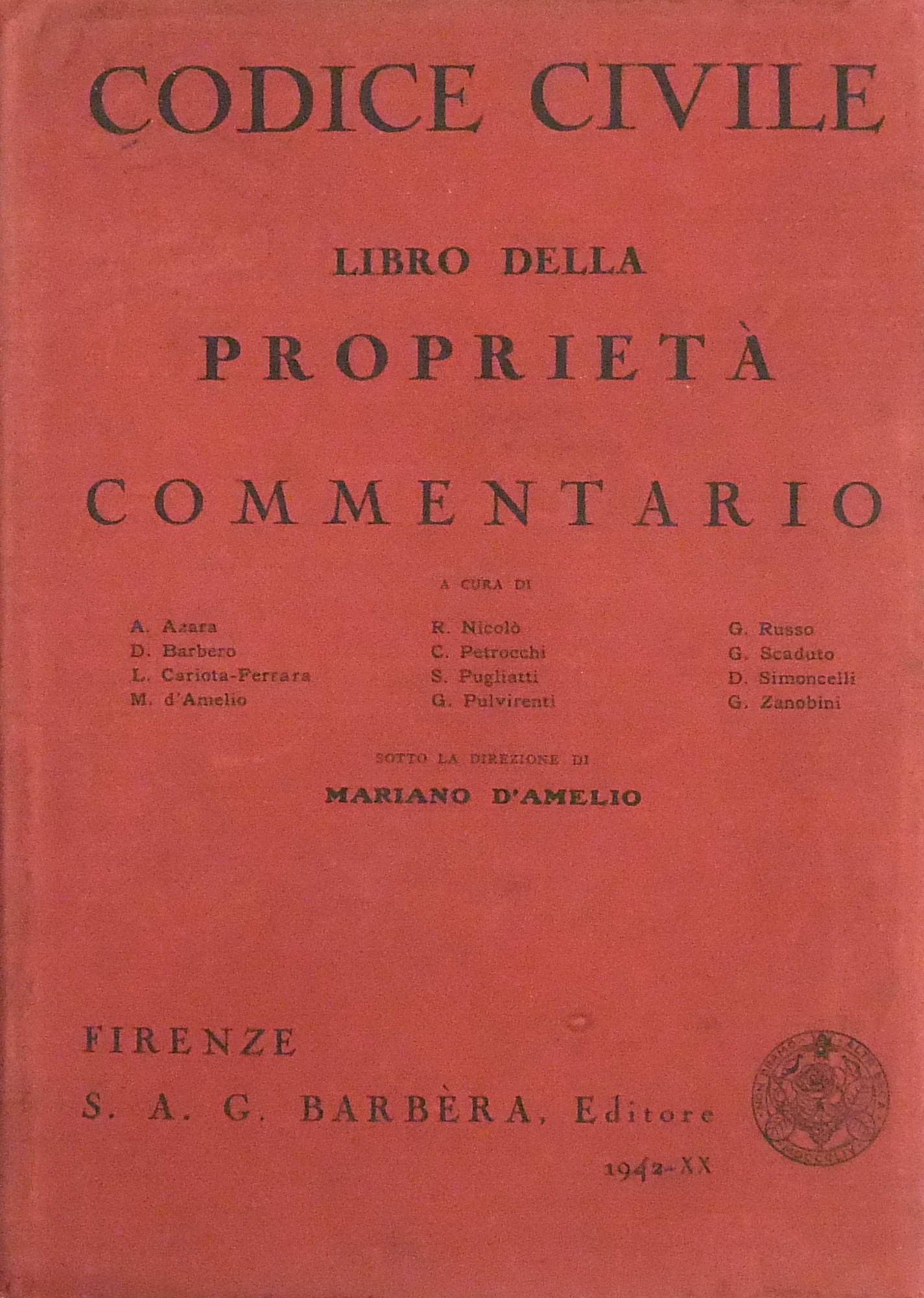 Codice civile. Libro della proprietà. Commentario