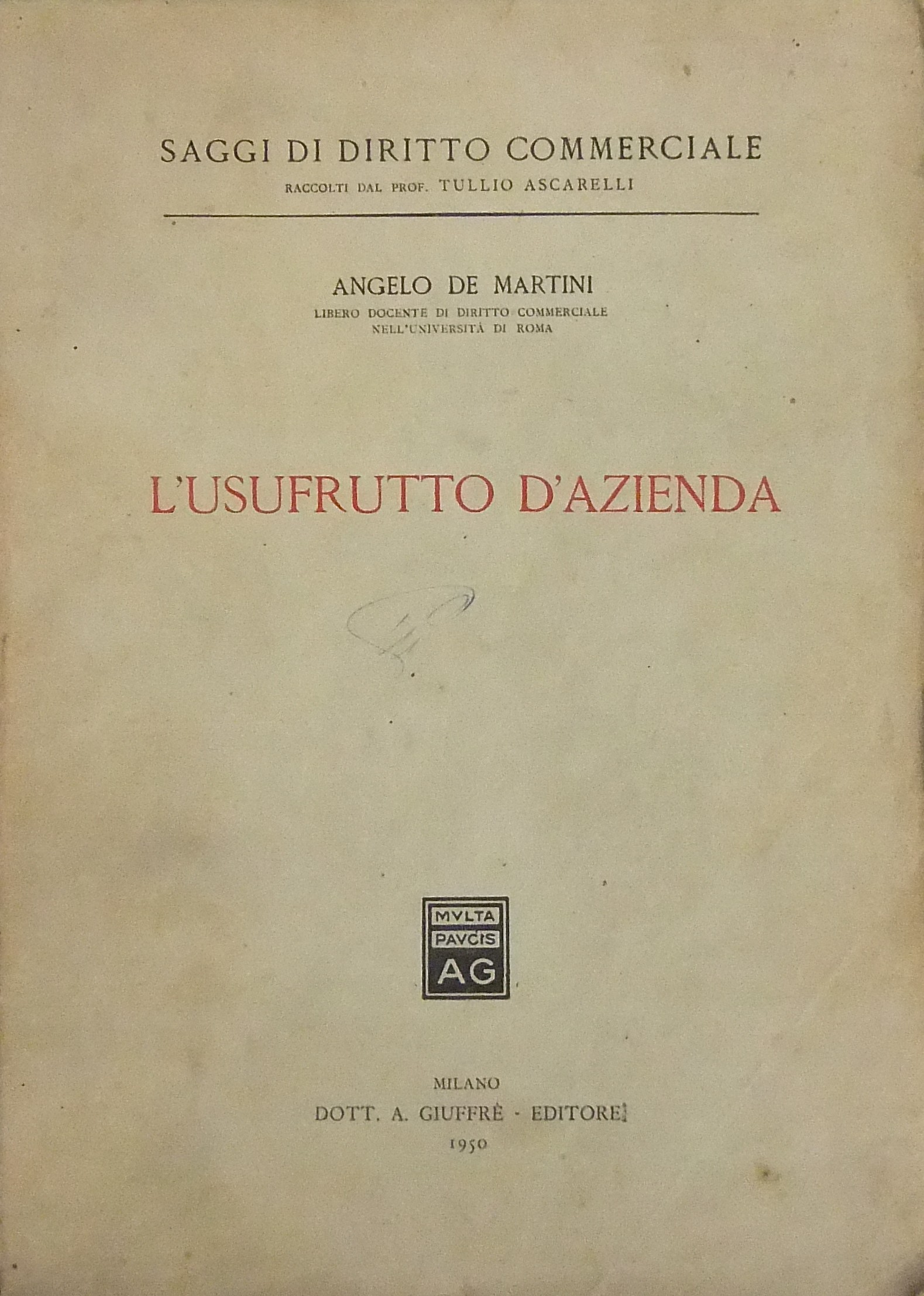 L'usufrutto d'azienda