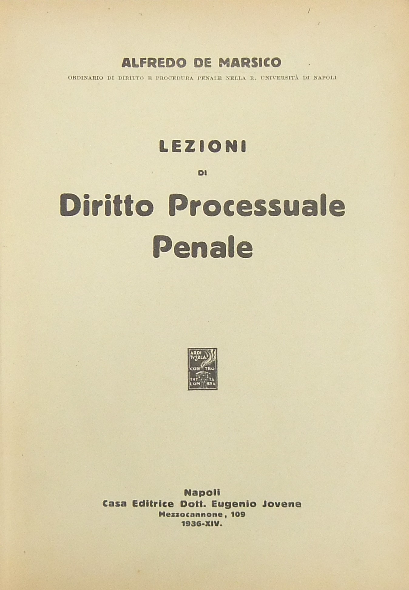 Lezioni di diritto processuale penale