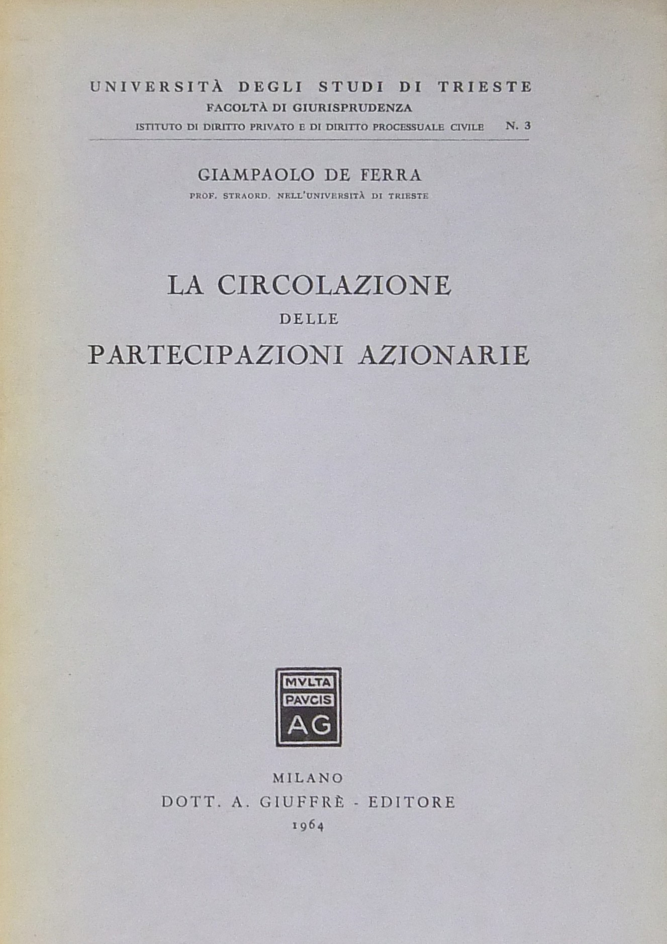 La circolazione delle partecipazioni azionarie