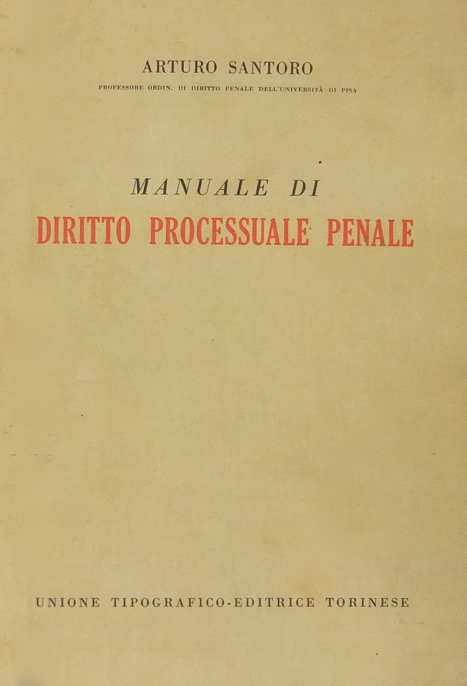 Manuale di diritto processuale penale