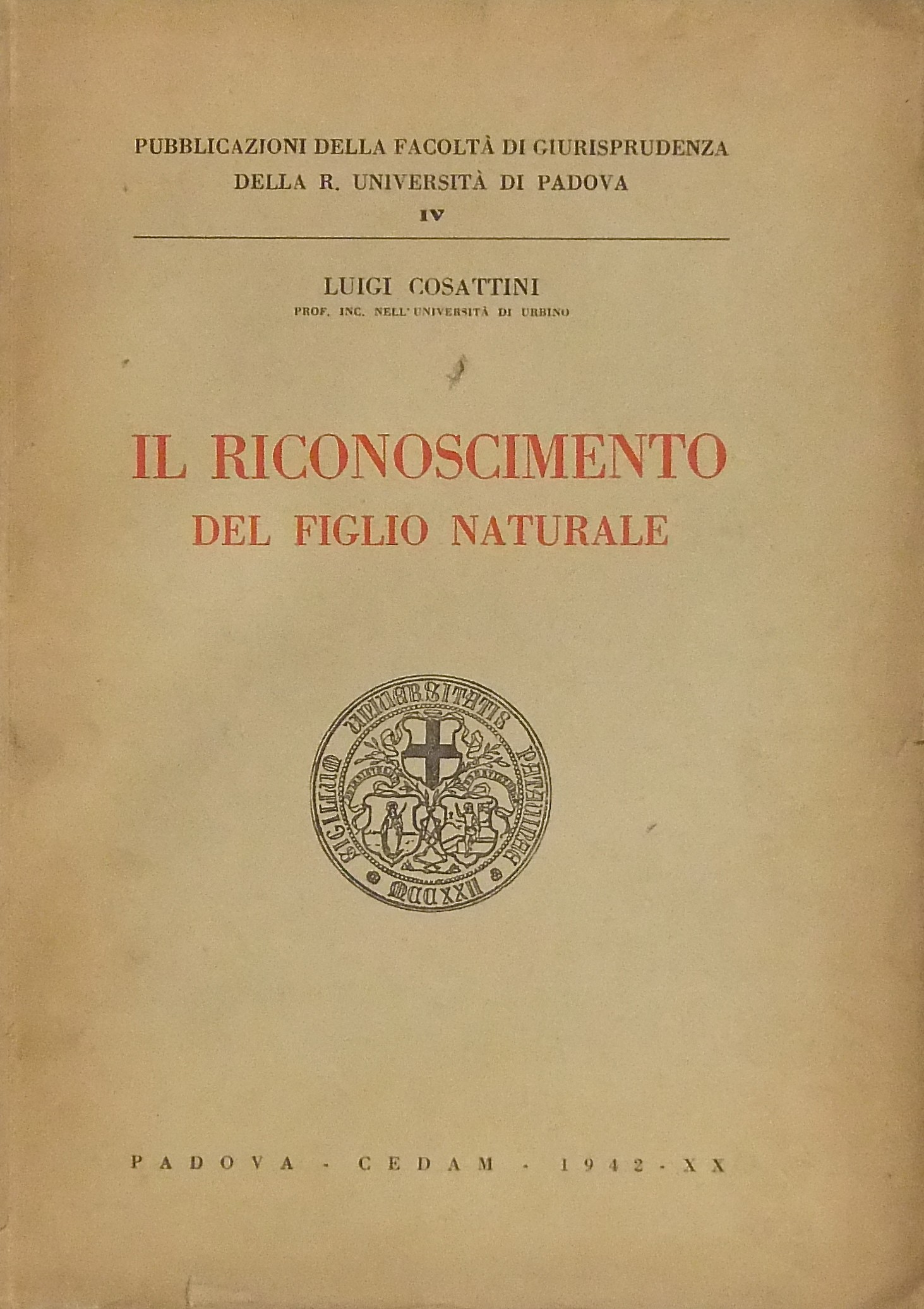 Il riconoscimento del figlio naturale