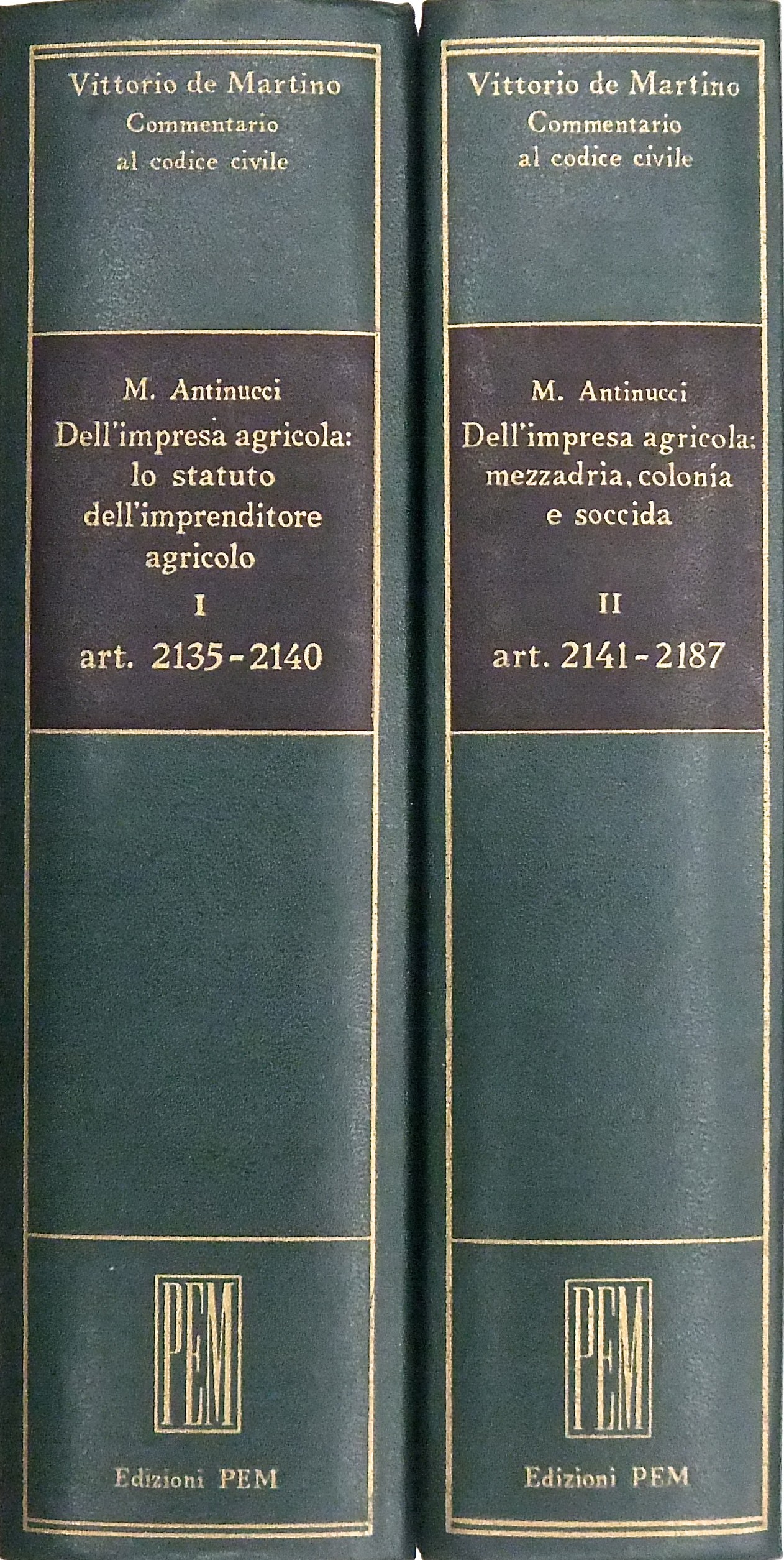 Dell'impresa agricola. Vol. I - Lo statuto dell'im
