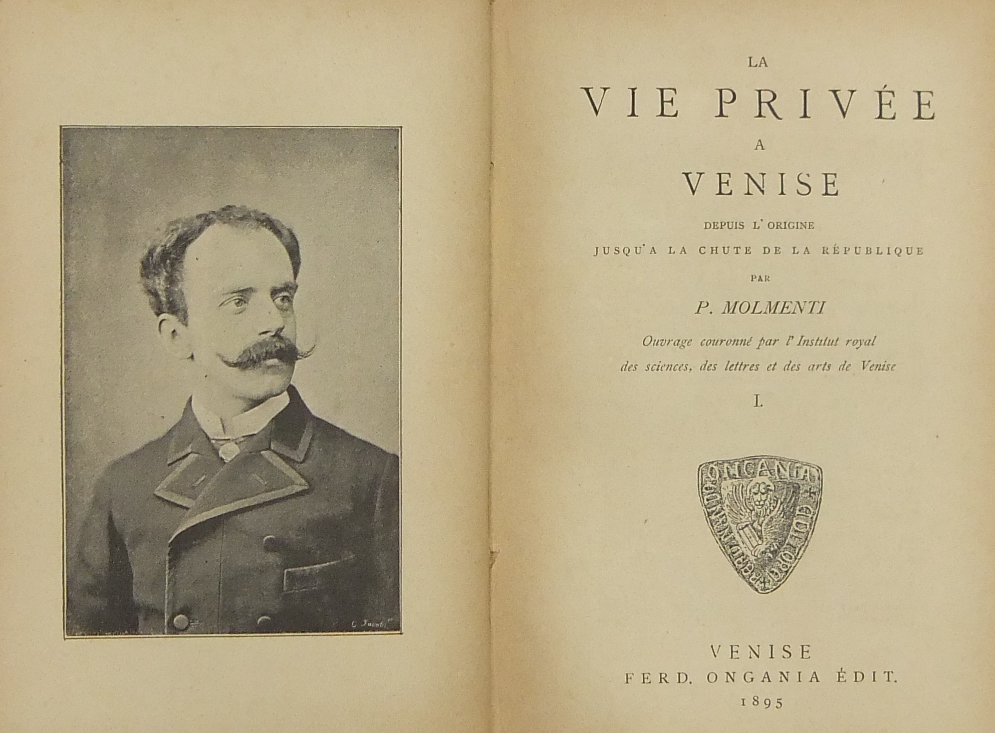 La vie privee a Venise depuis l'origine jusqu'a la