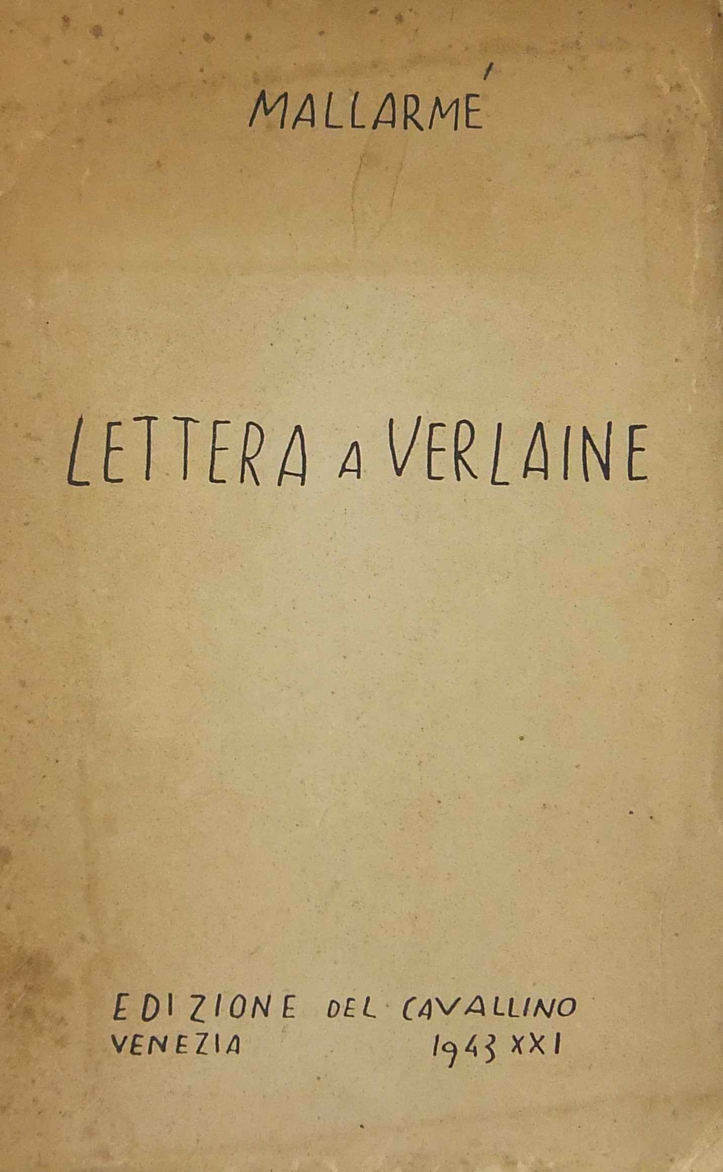 Lettera a Verlaine