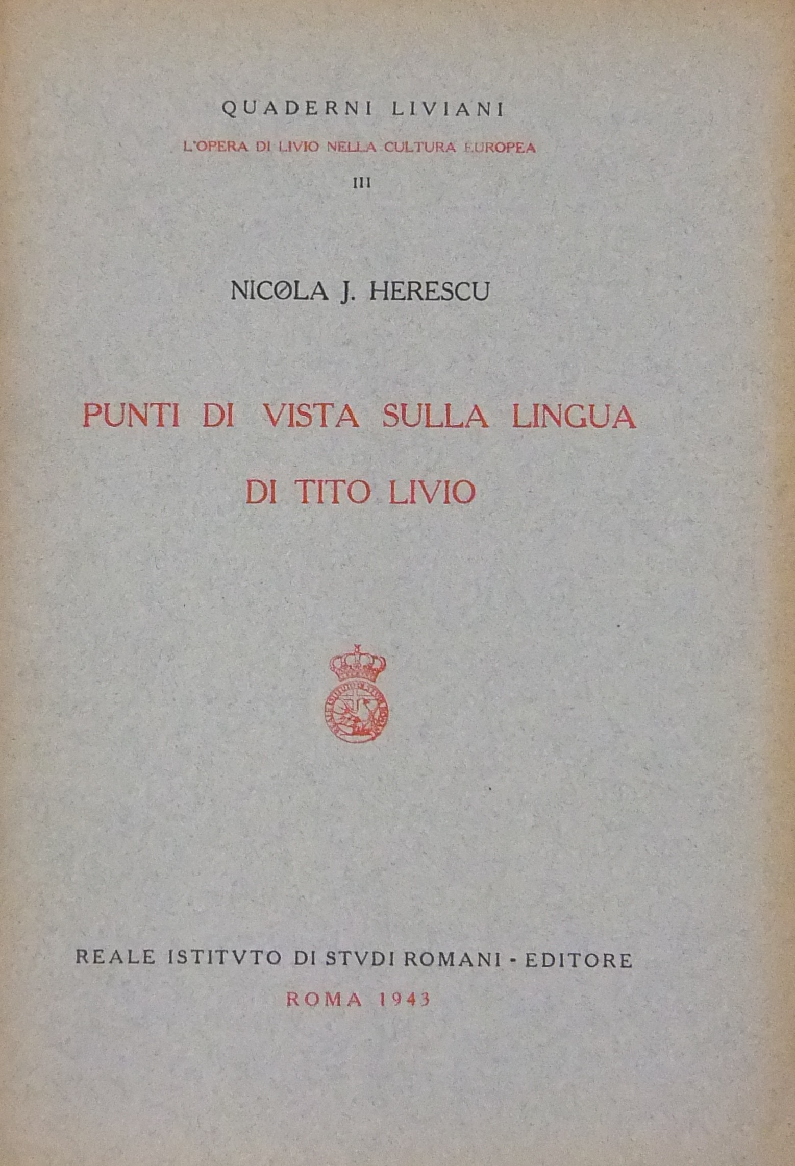 Punti di vista sulla lingua di Tito Livio