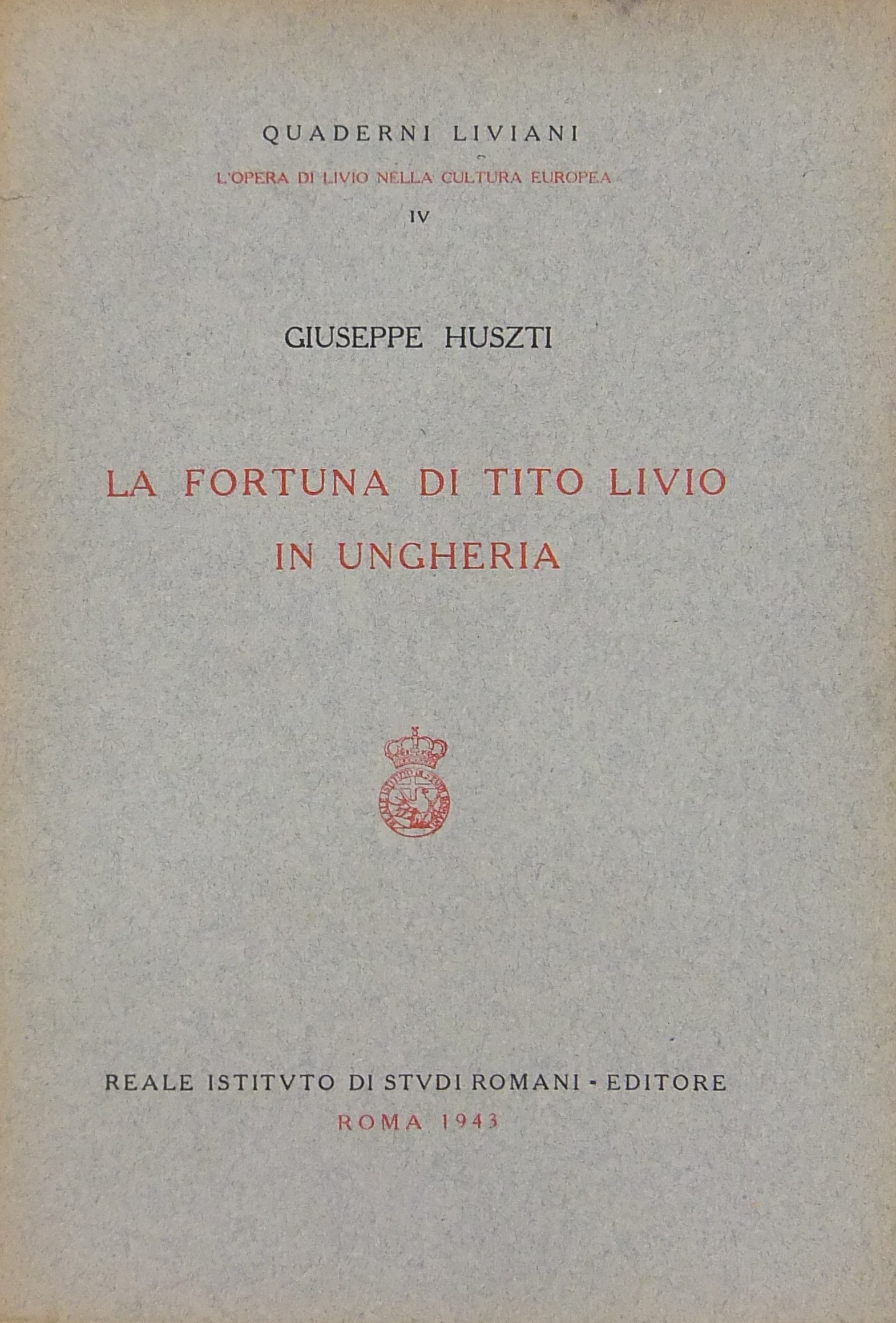 La fortuna di Tito Livio in Ungheria