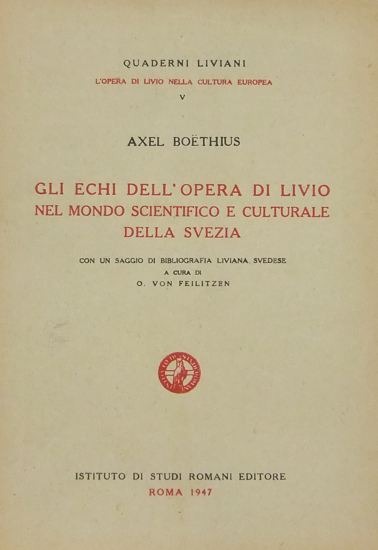 Gli echi dell'opera di Livio nel mondo scientifico