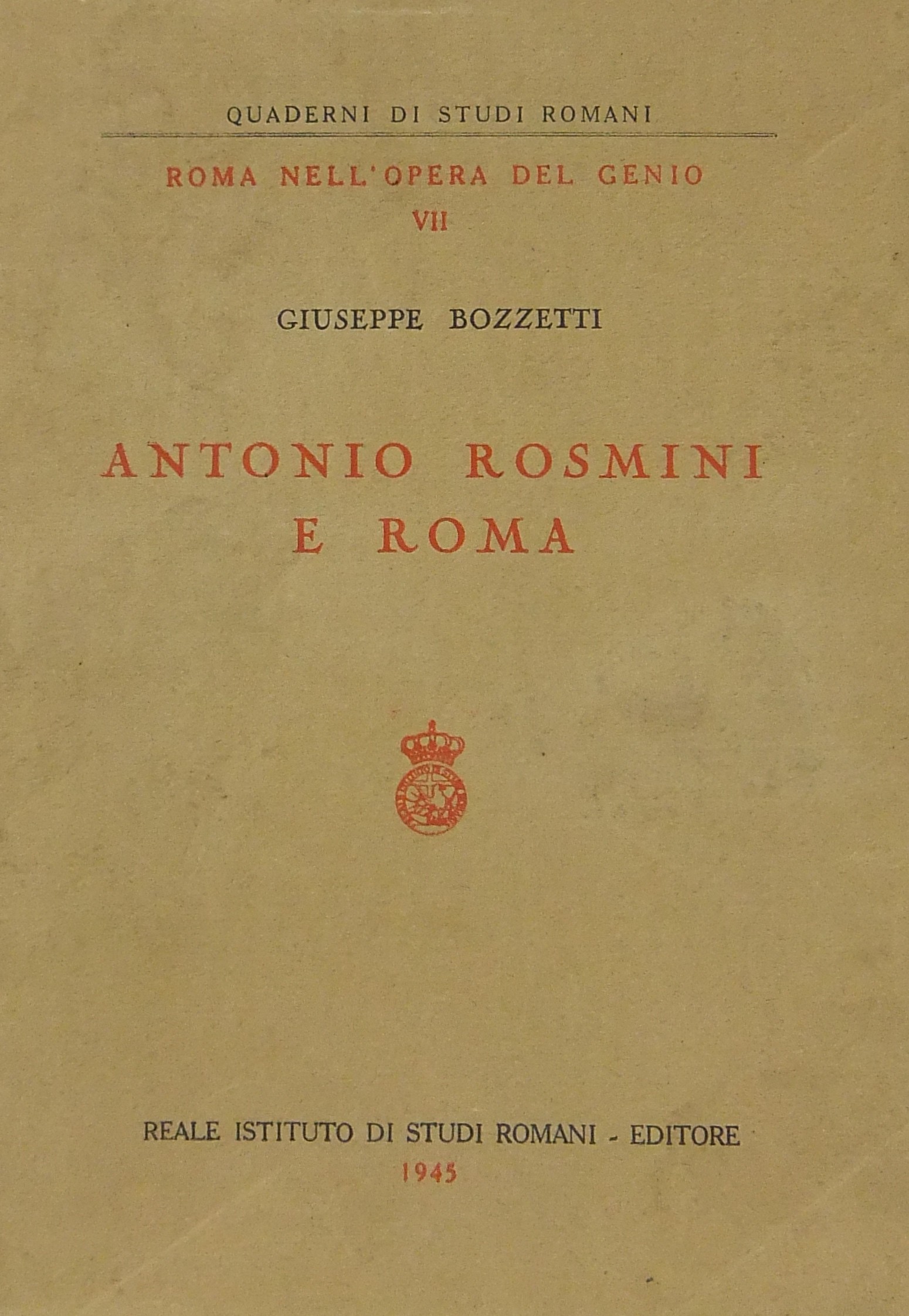 Antonio Rosmini e Roma