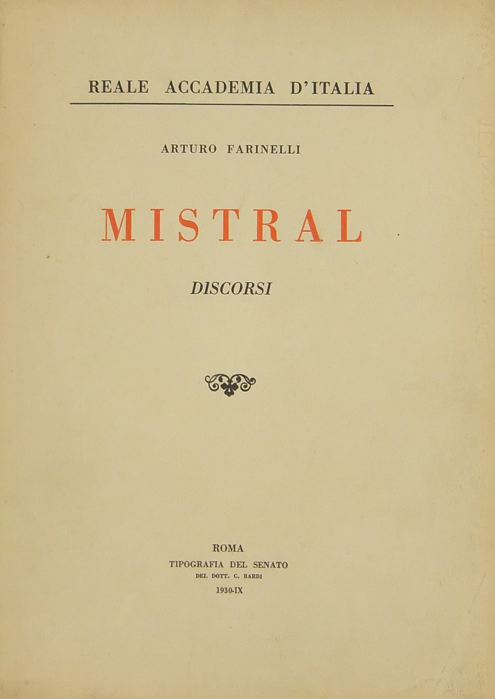 Mistral. Discorsi