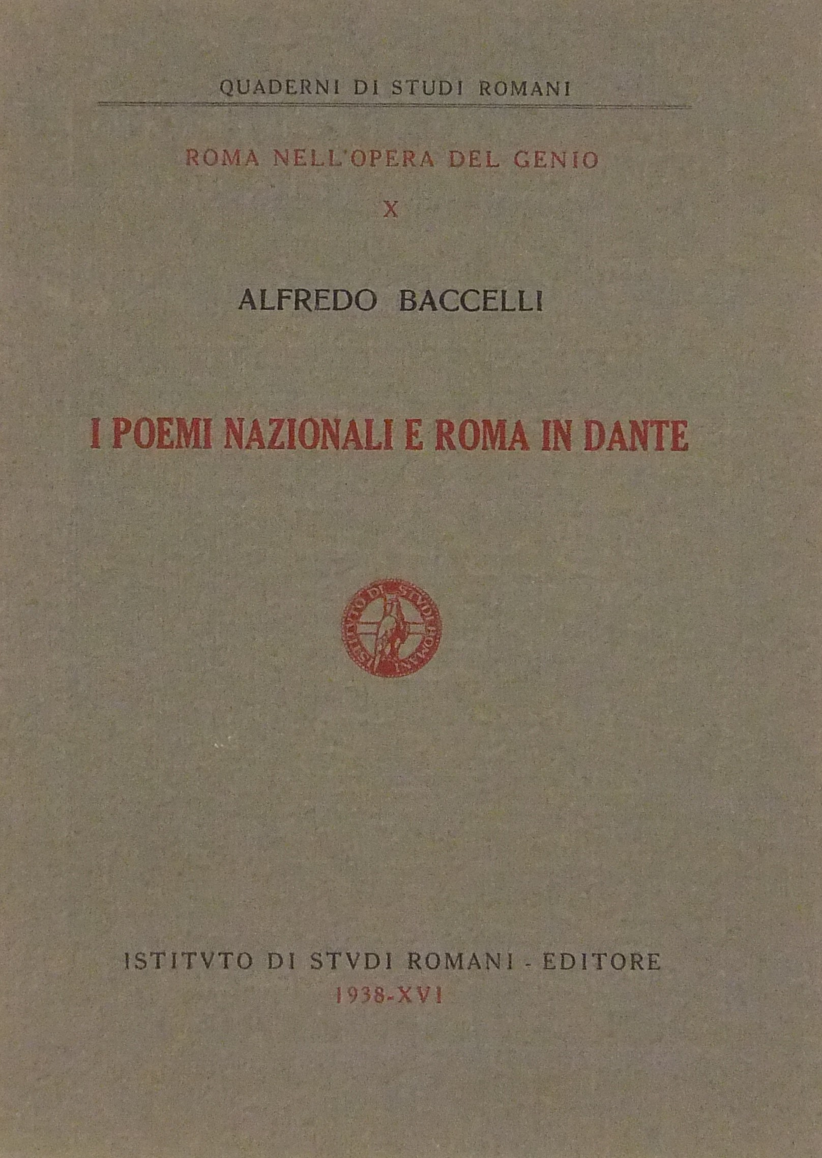 I poemi nazionali e Roma in Dante
