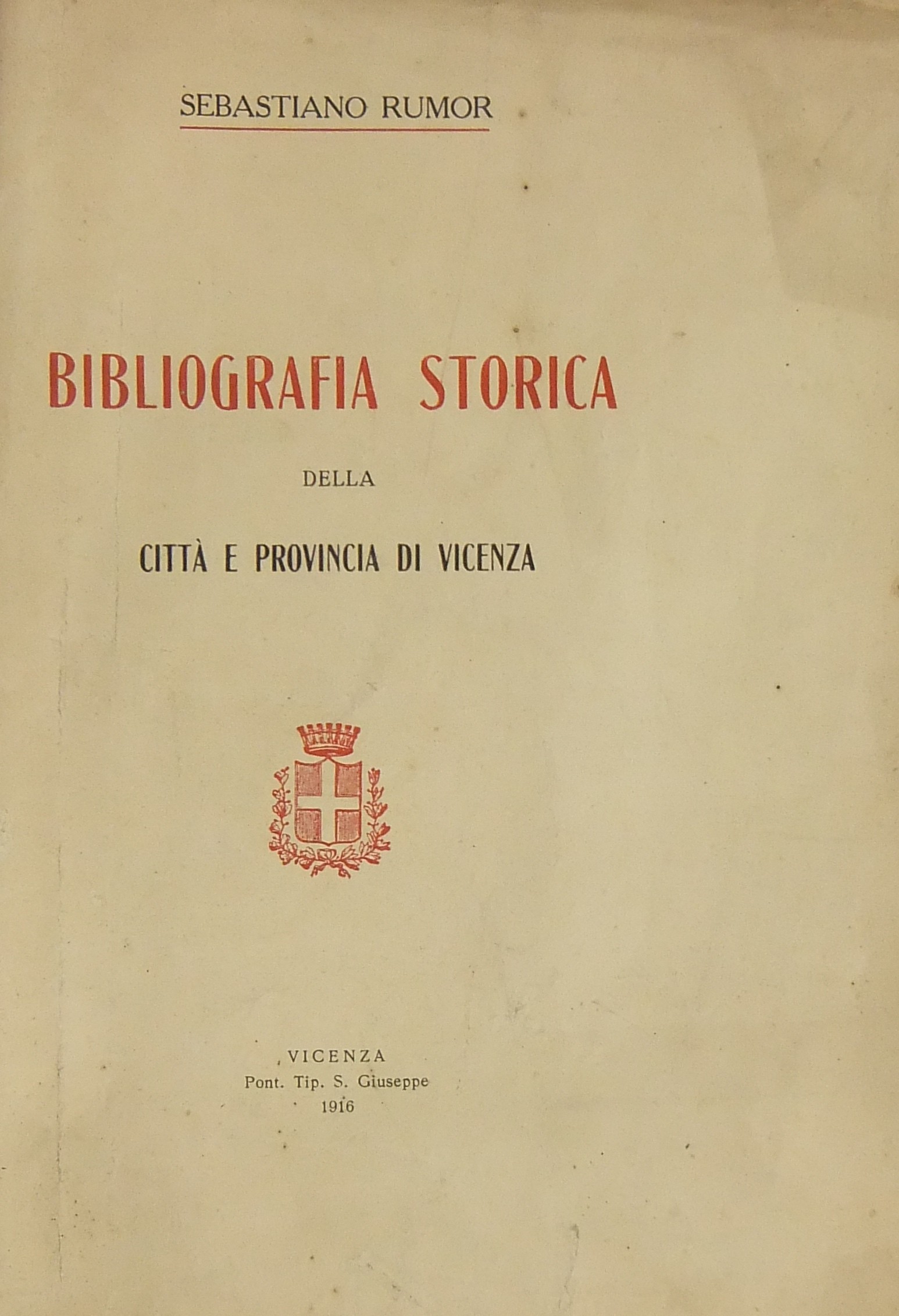Bibliografia storica della città e provincia di Vi