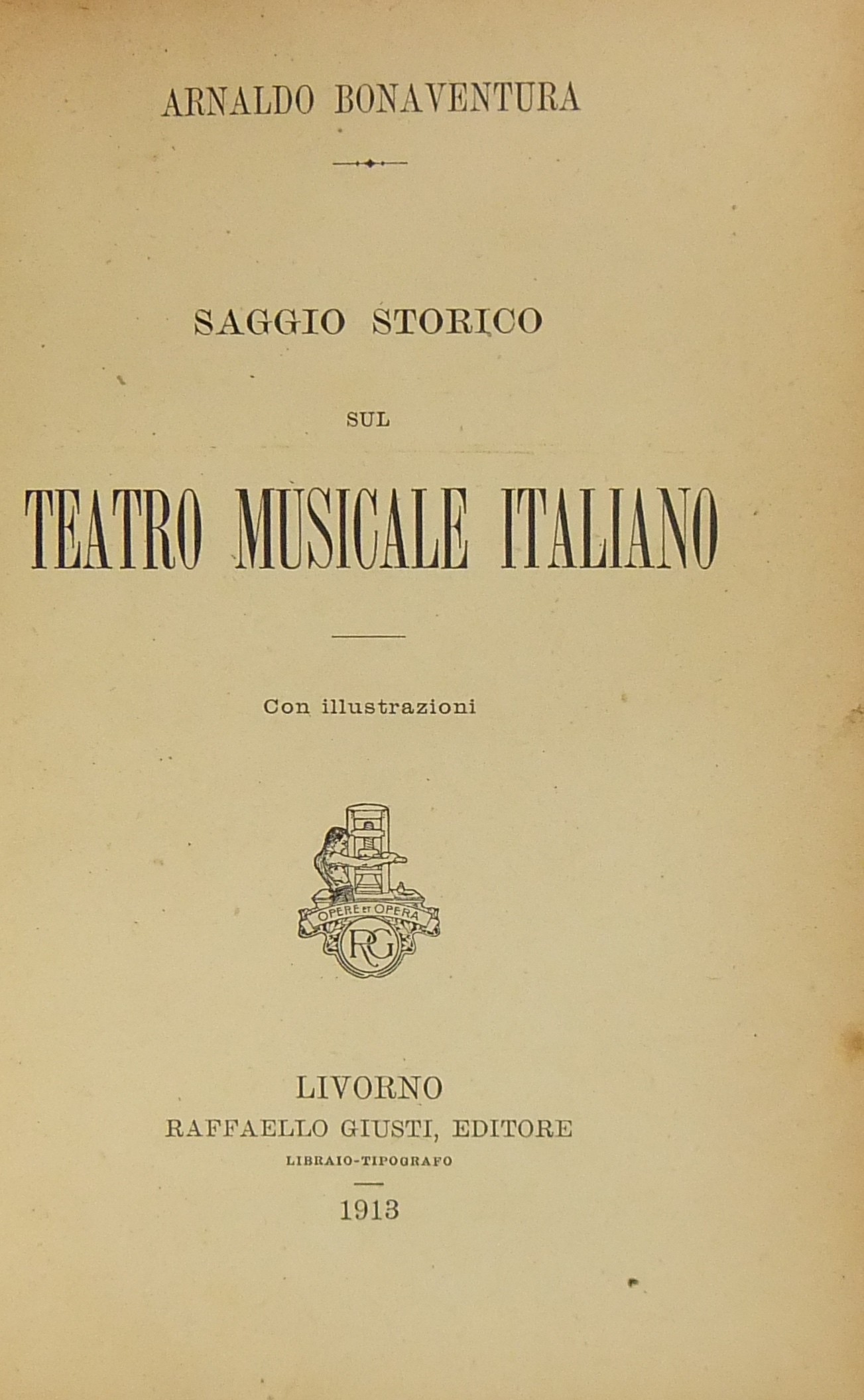 Saggio storico sul teatro musicale italiano. Con i
