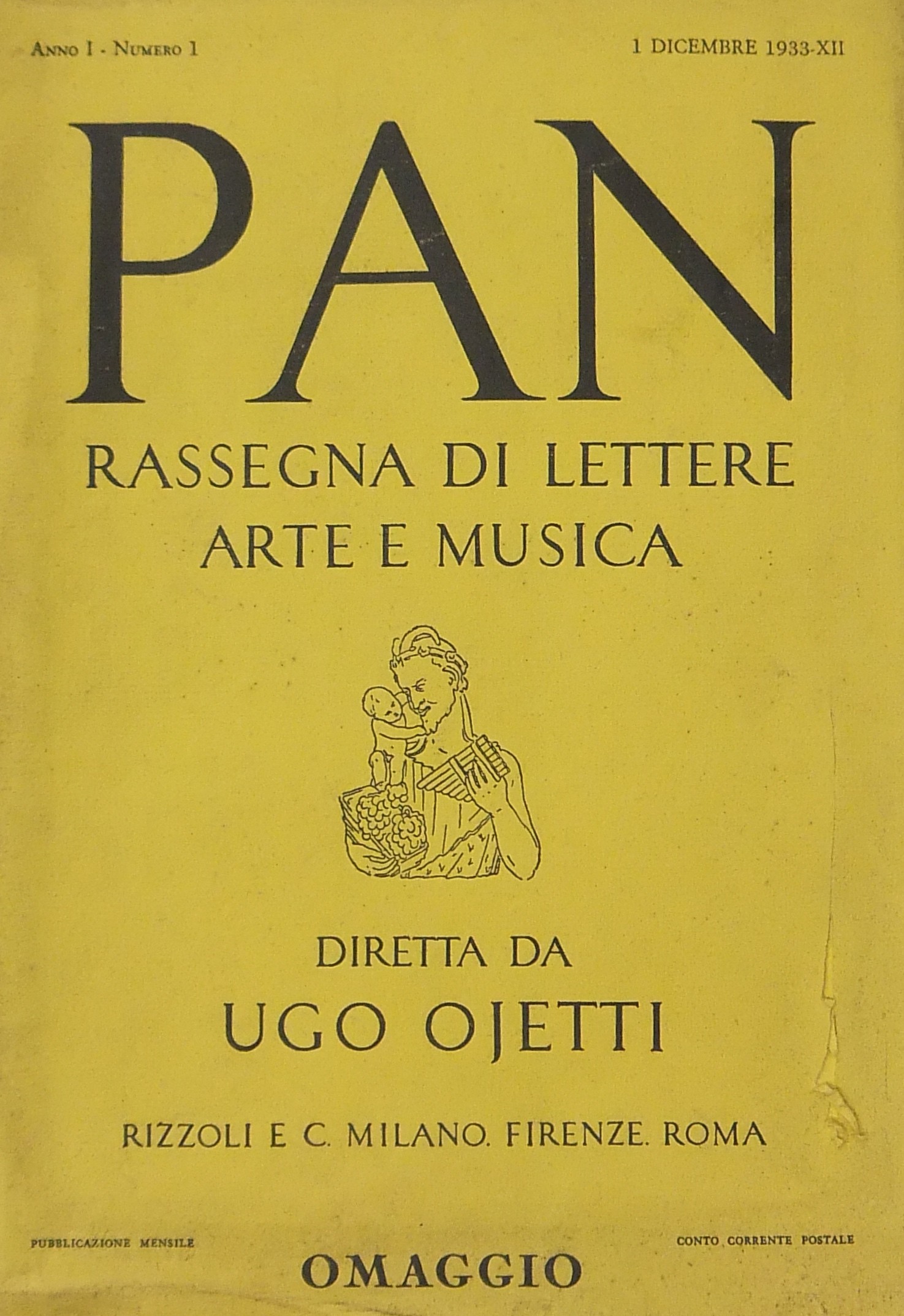 Pan. Rassegna di Lettere Arte e Musica diretta da