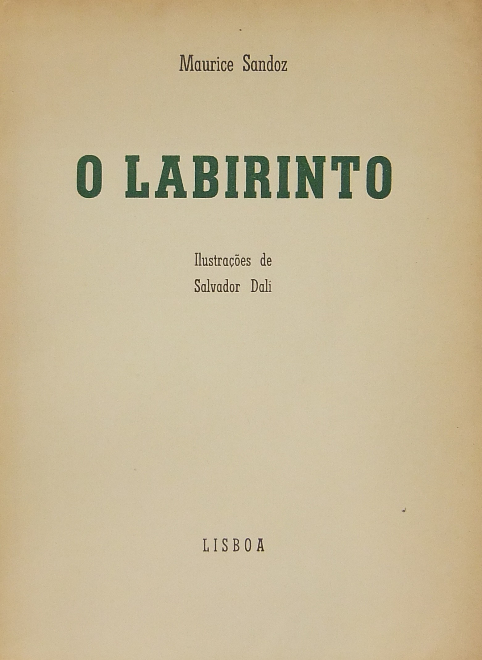 O labirinto. Ilustraçoes de Salvador Dalì