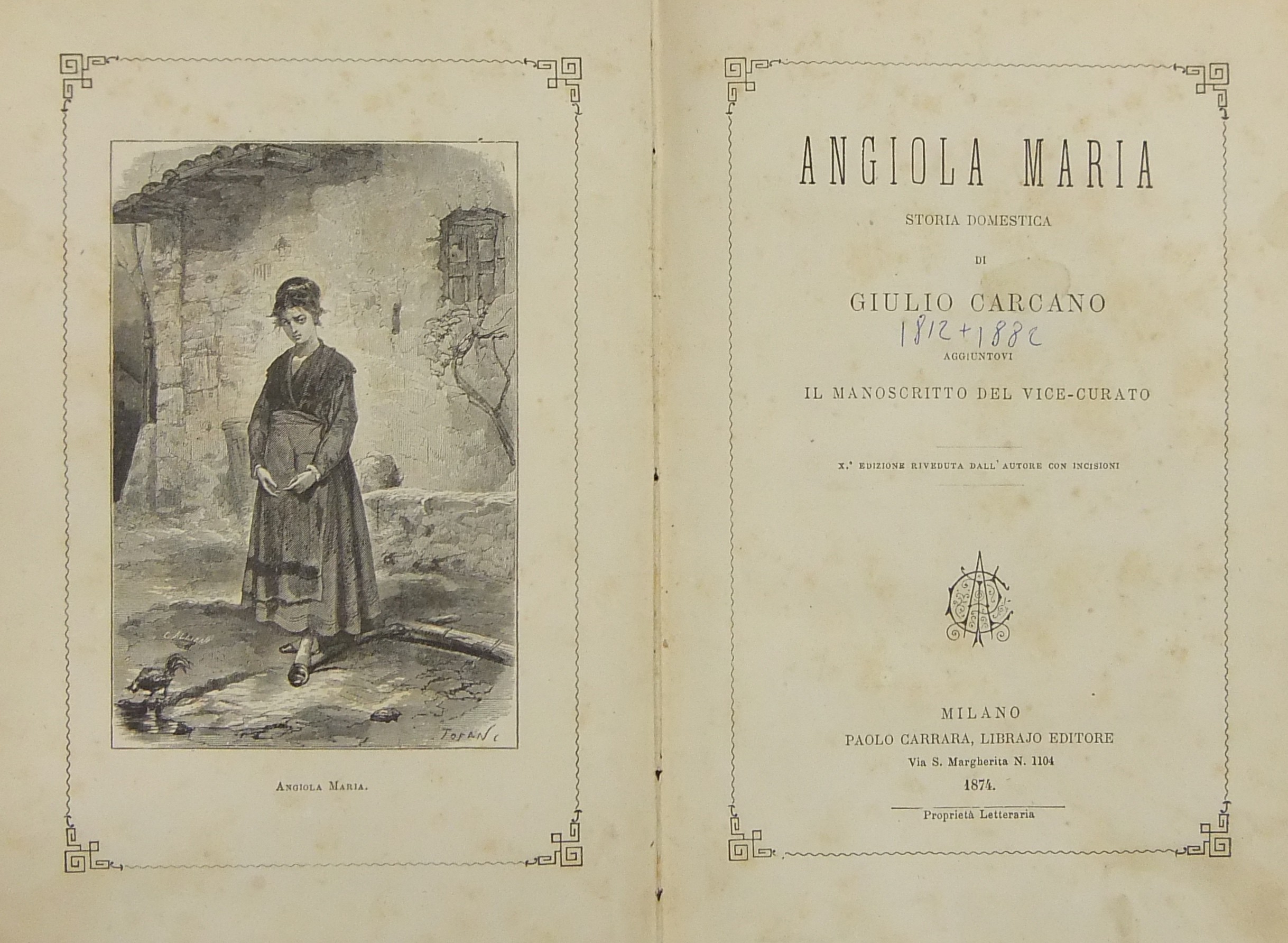 Angiola Maria. Storia domestica. Aggiuntovi il man