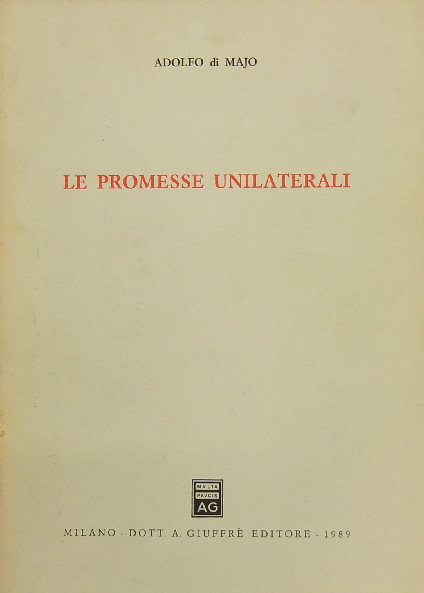 Le promese unilaterali